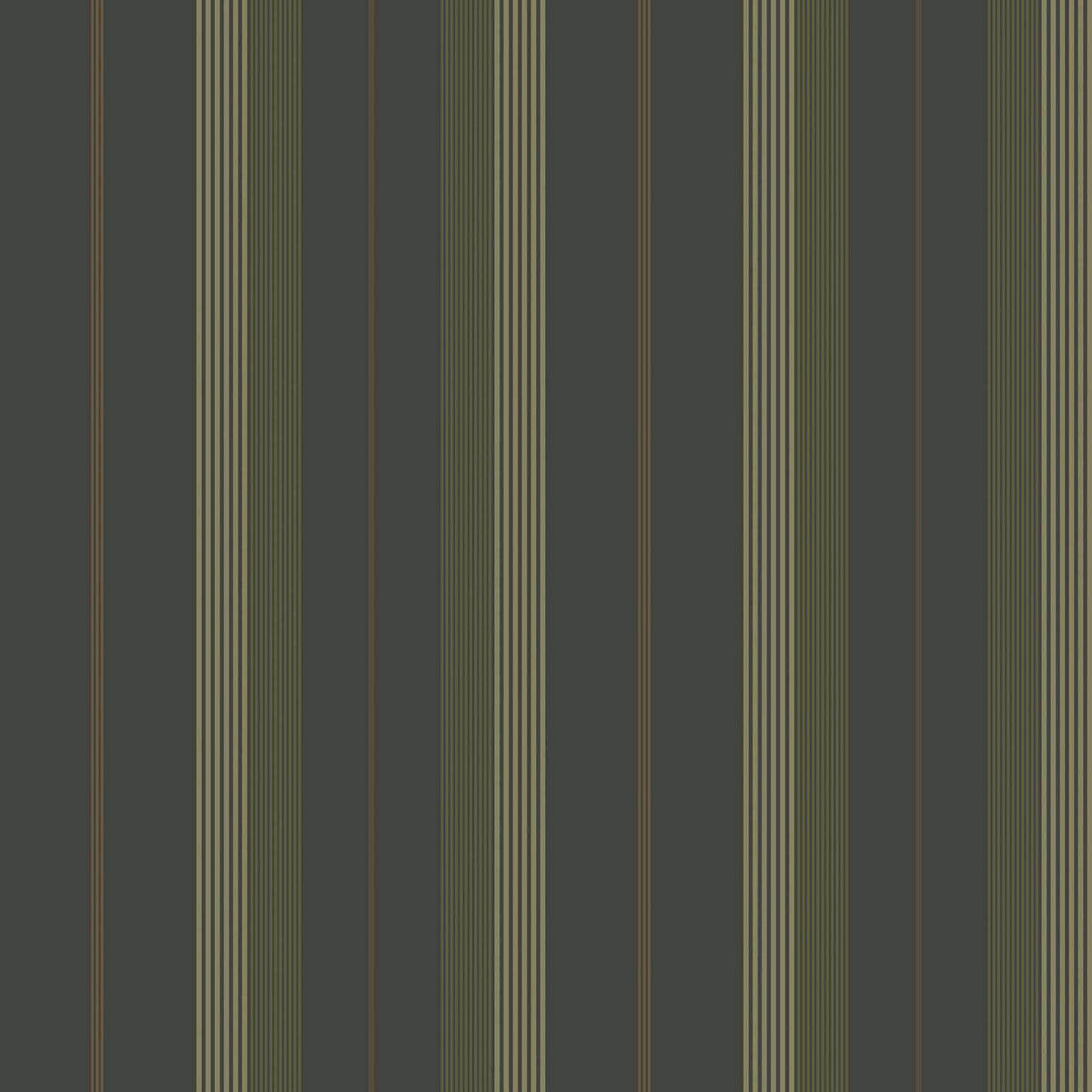 A-Street Prints Savanna Herrgard Stripe Wallpaper - Black