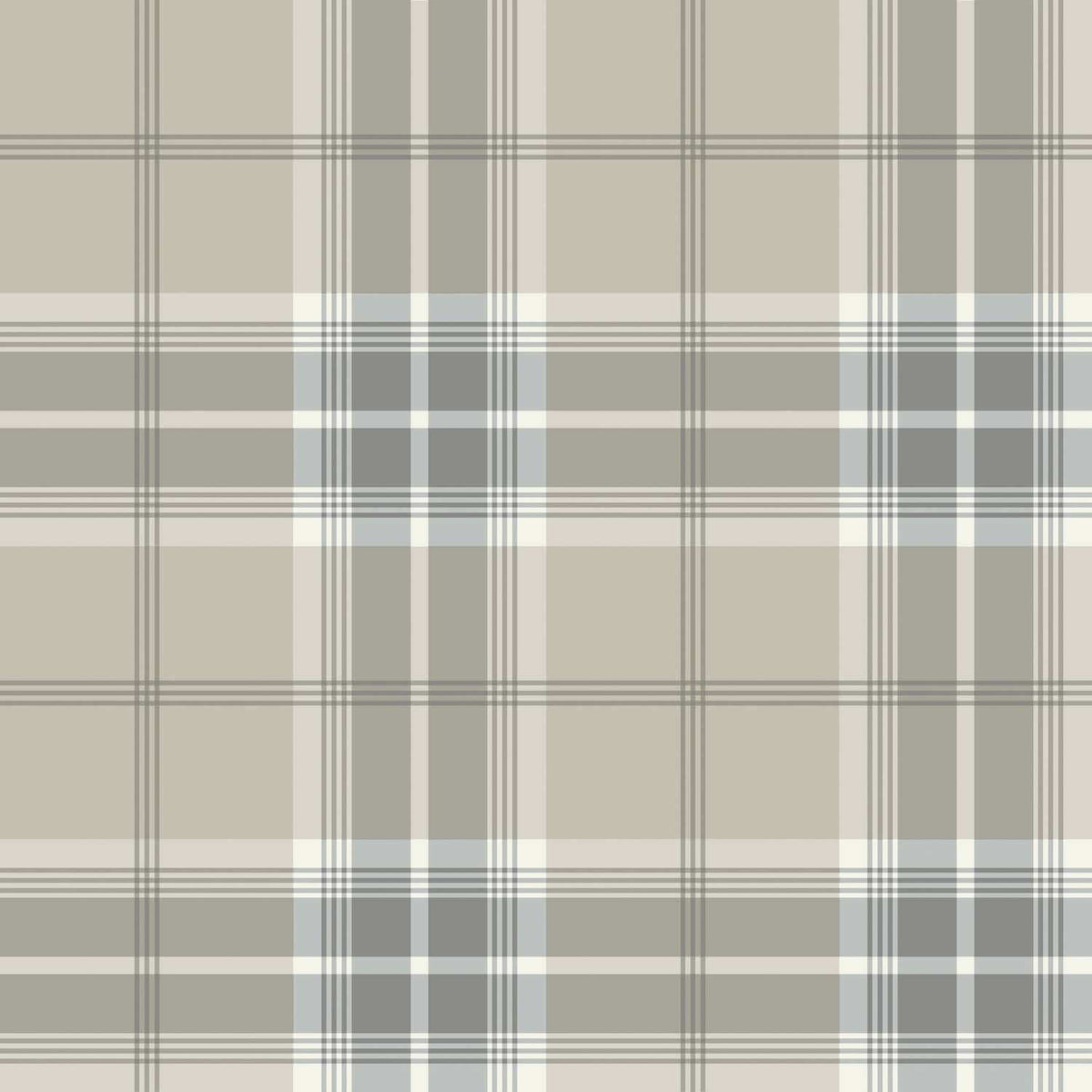 A-Street Prints Savanna Emma Plaid Wallpaper - Grey