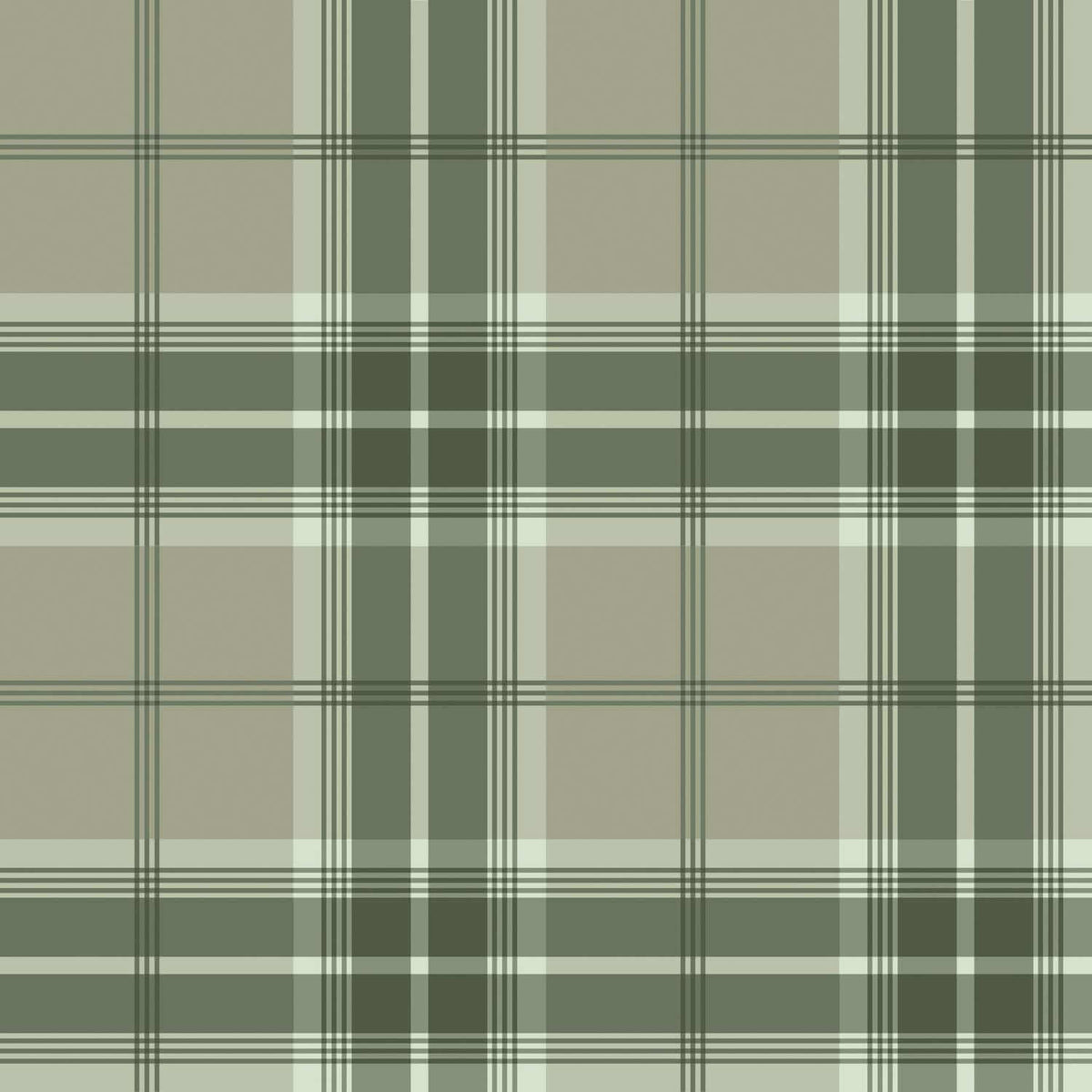 A-Street Prints Savanna Emma Plaid Wallpaper Sample - Evergreen