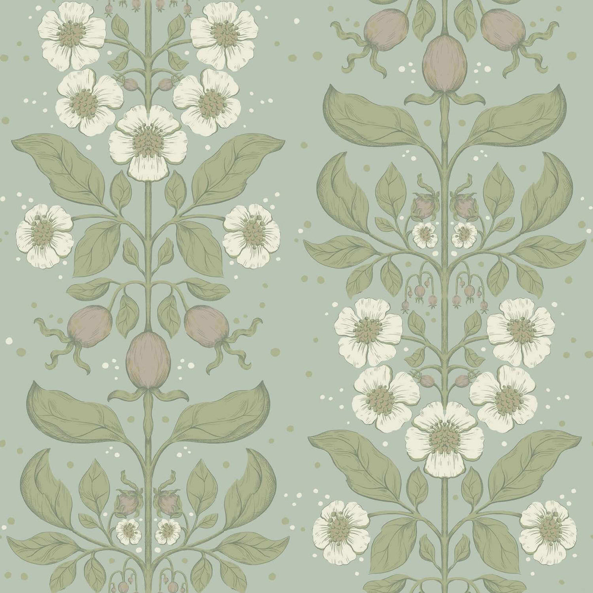 A-Street Prints Savanna Rosa Floral Wallpaper - Sky Blue