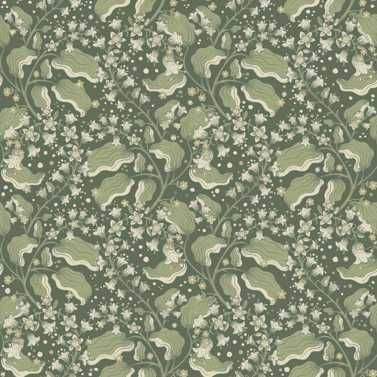 A-Street Prints Savanna Syren Floral Wallpaper - Evergreen