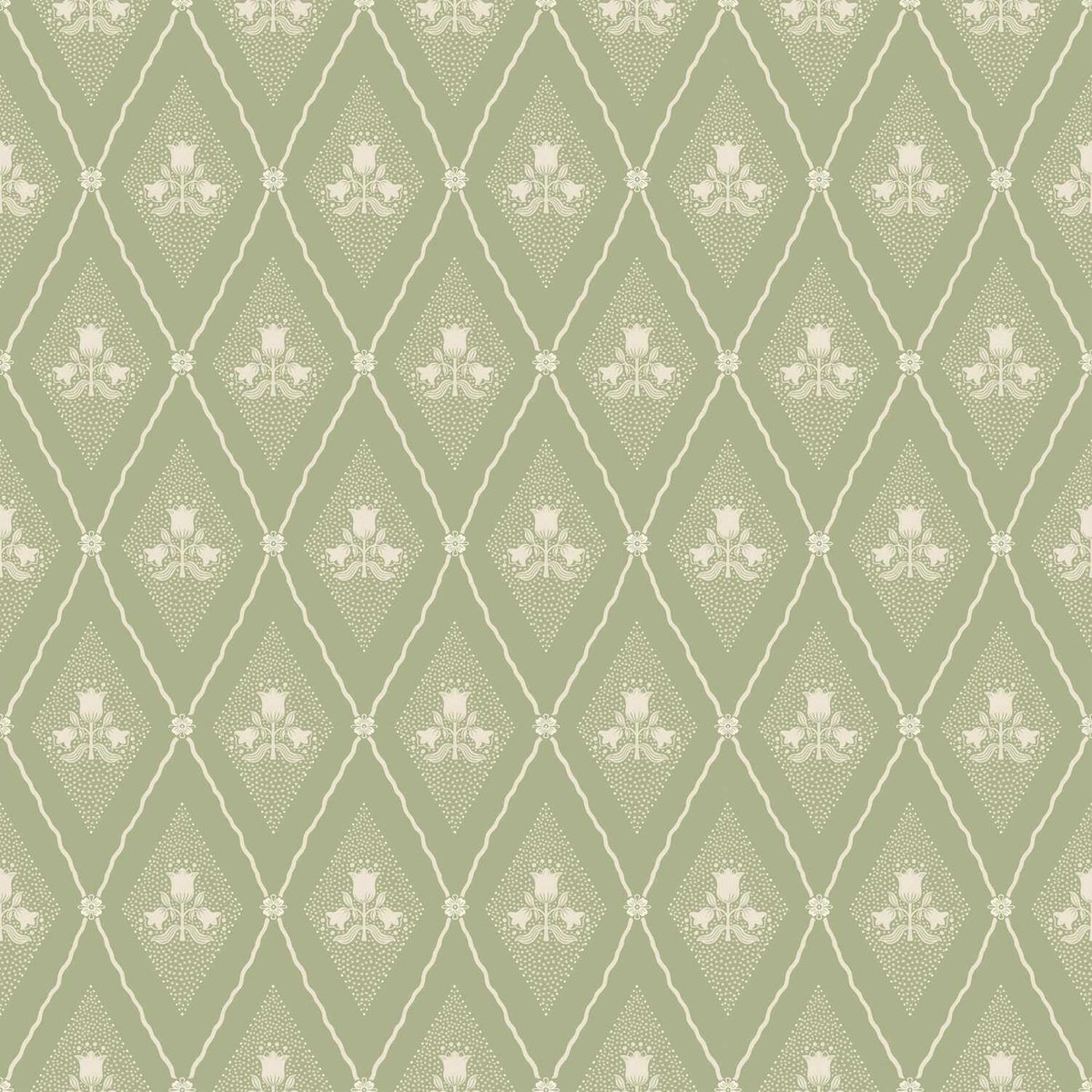 A-Street Prints Savanna Alma Diamond Wallpaper - Moss