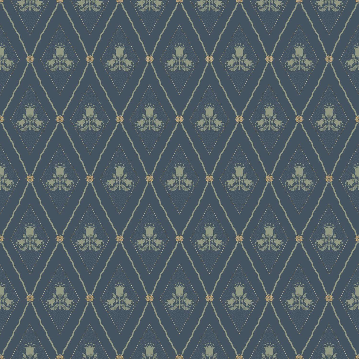 A-Street Prints Savanna Alma Diamond Wallpaper - Navy