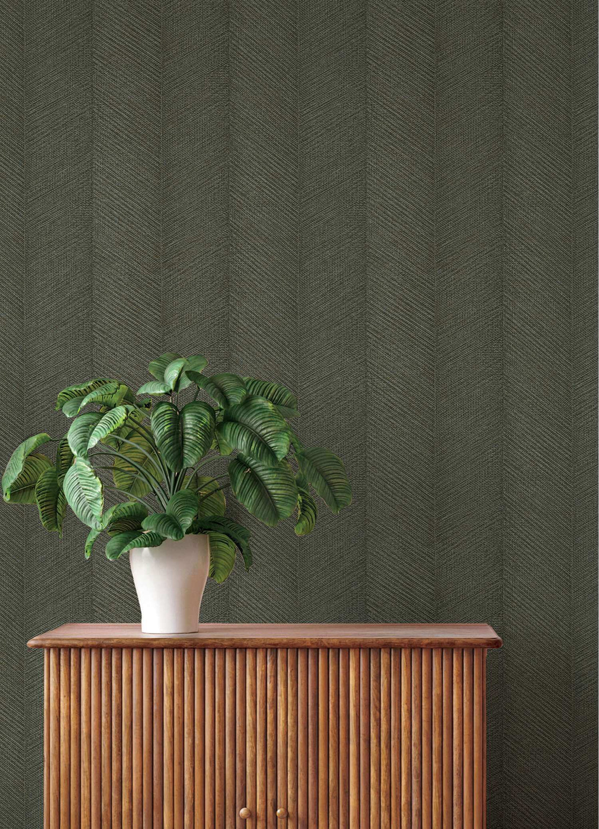A-Street Prints Springhill Chevron Wallpaper - Evergreen