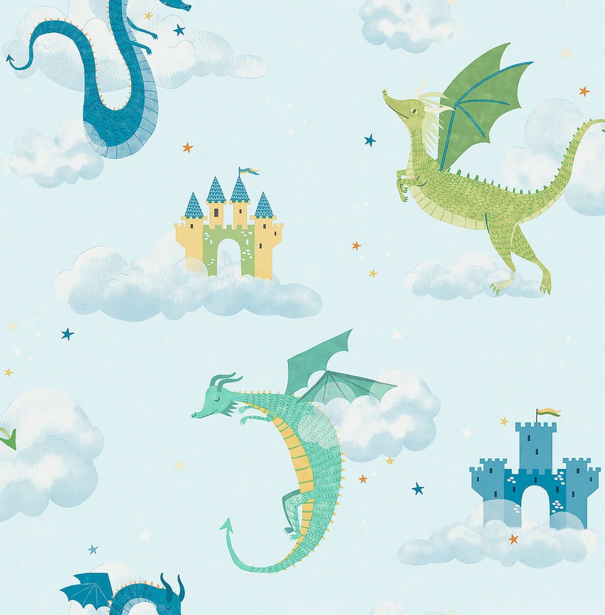 Advantage World of Imagination Dragons Wallpaper - Blue