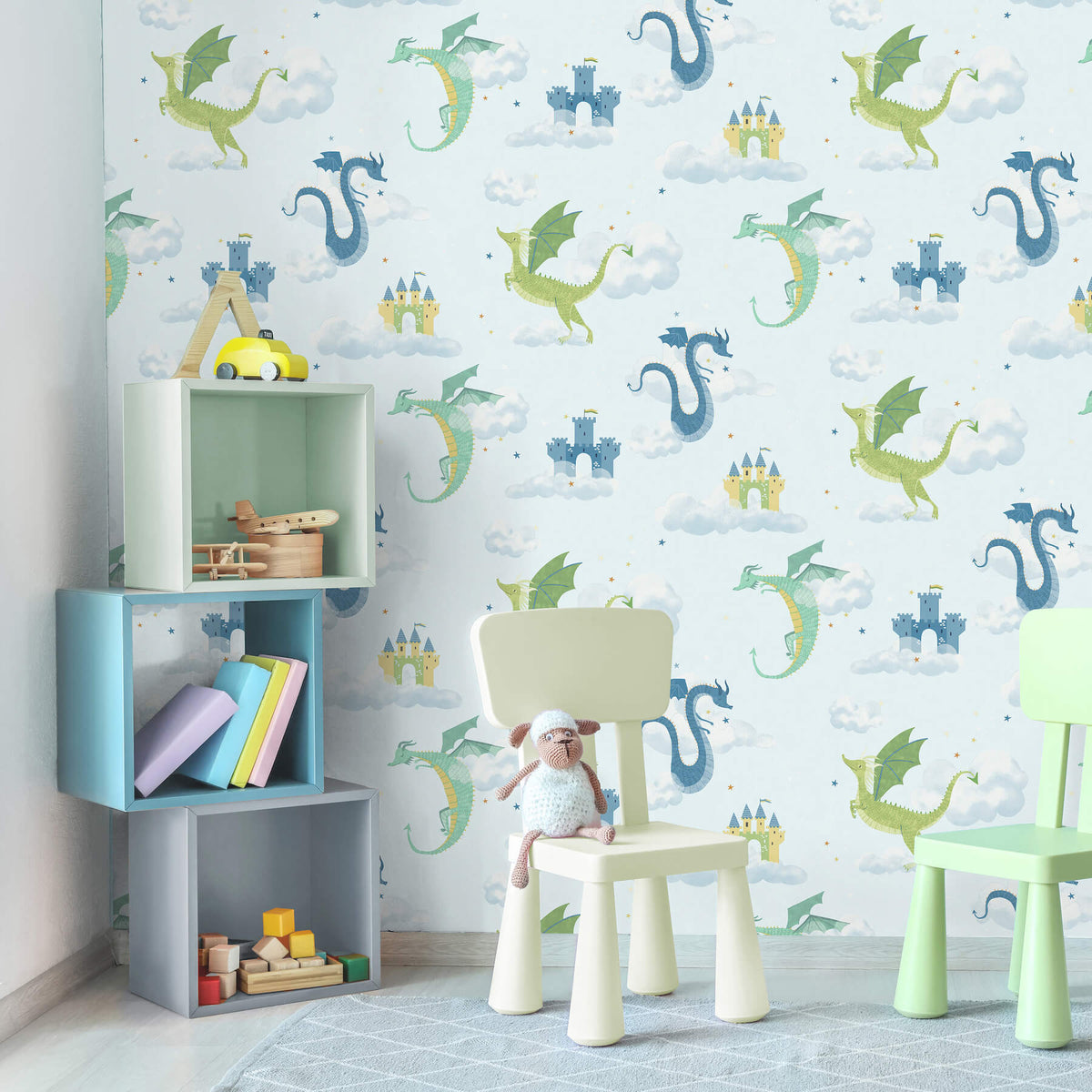 Advantage World of Imagination Dragons Wallpaper - Blue