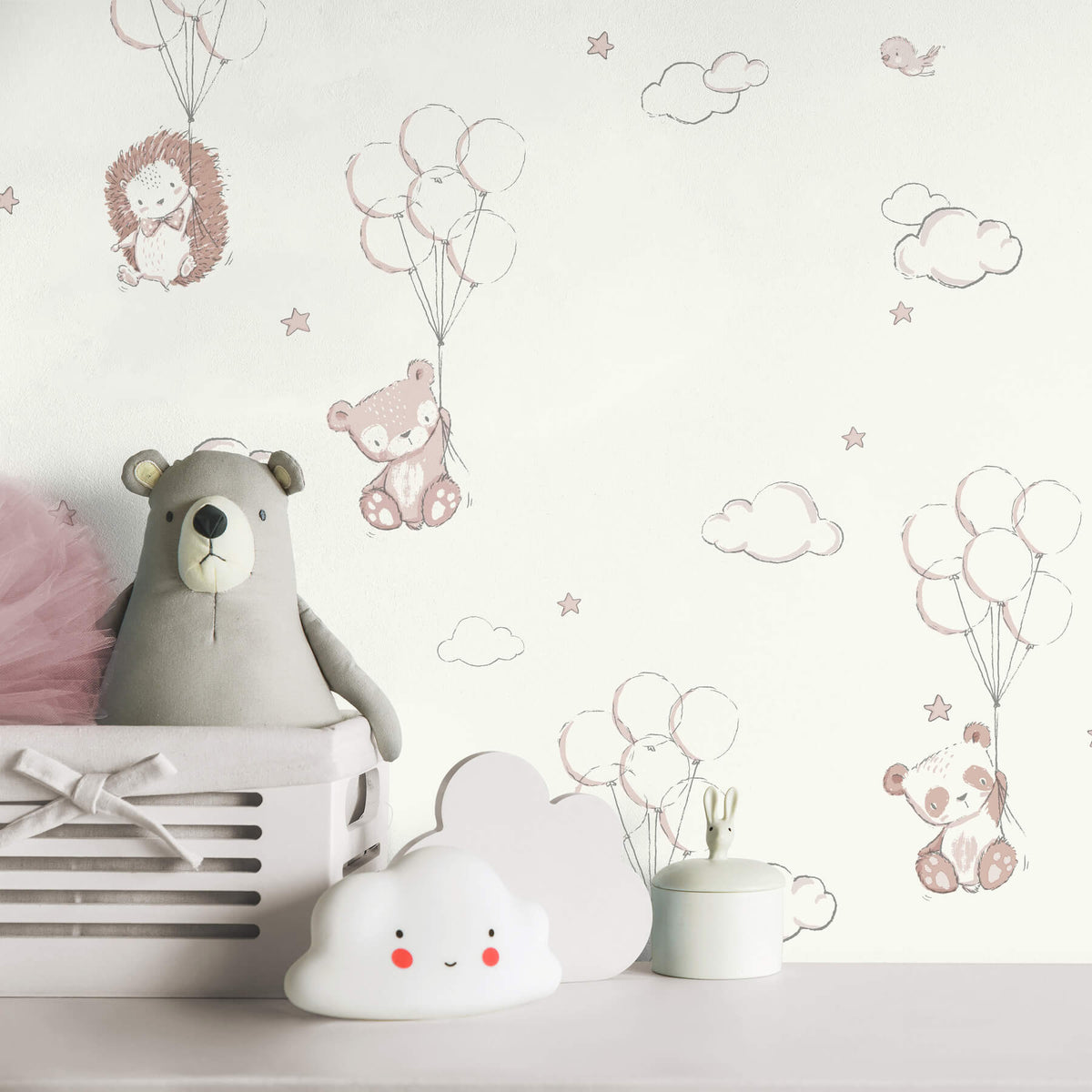 Advantage World of Imagination Floating Balloons Wallpaper - Pink