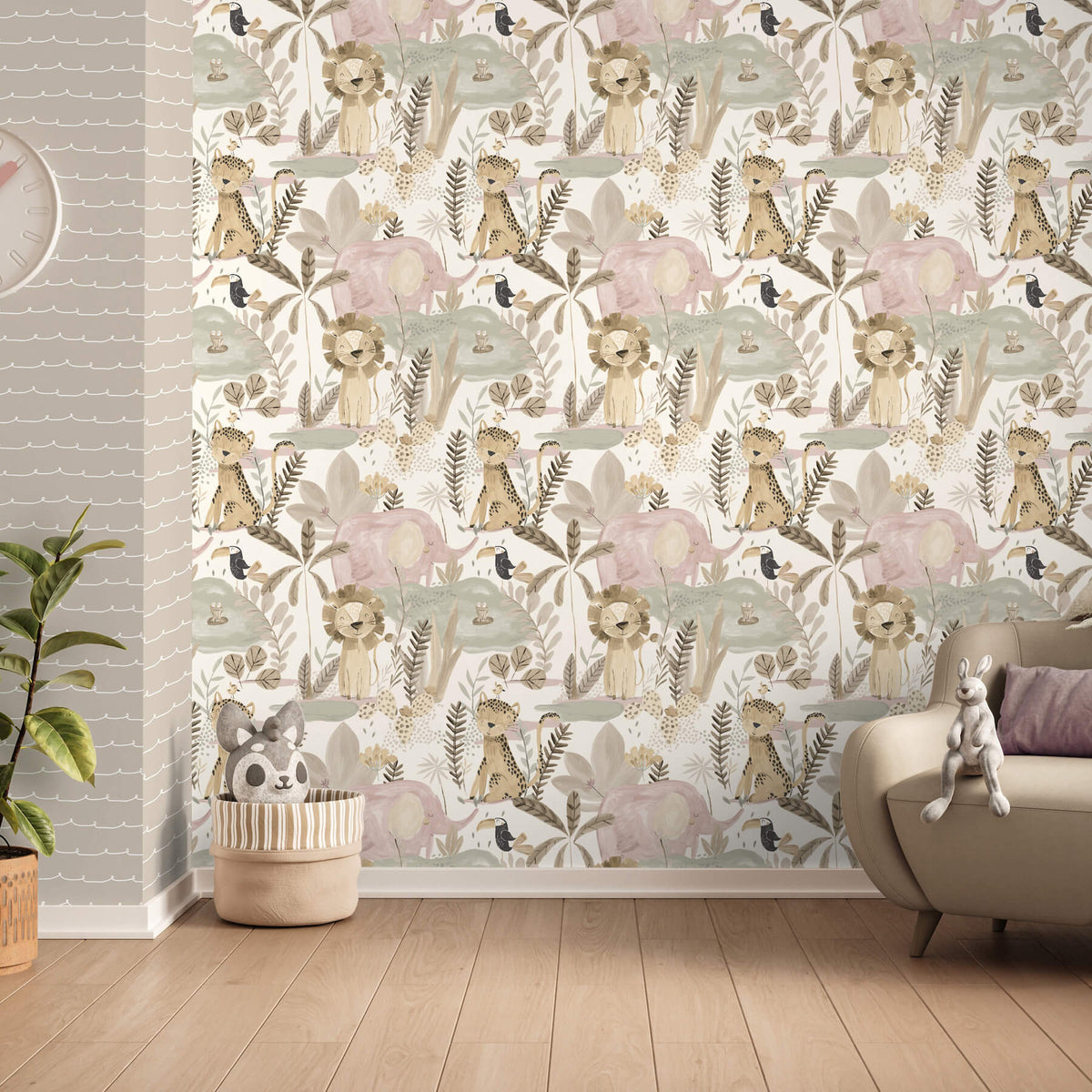 Advantage World of Imagination In The Jungle Wallpaper - Pink