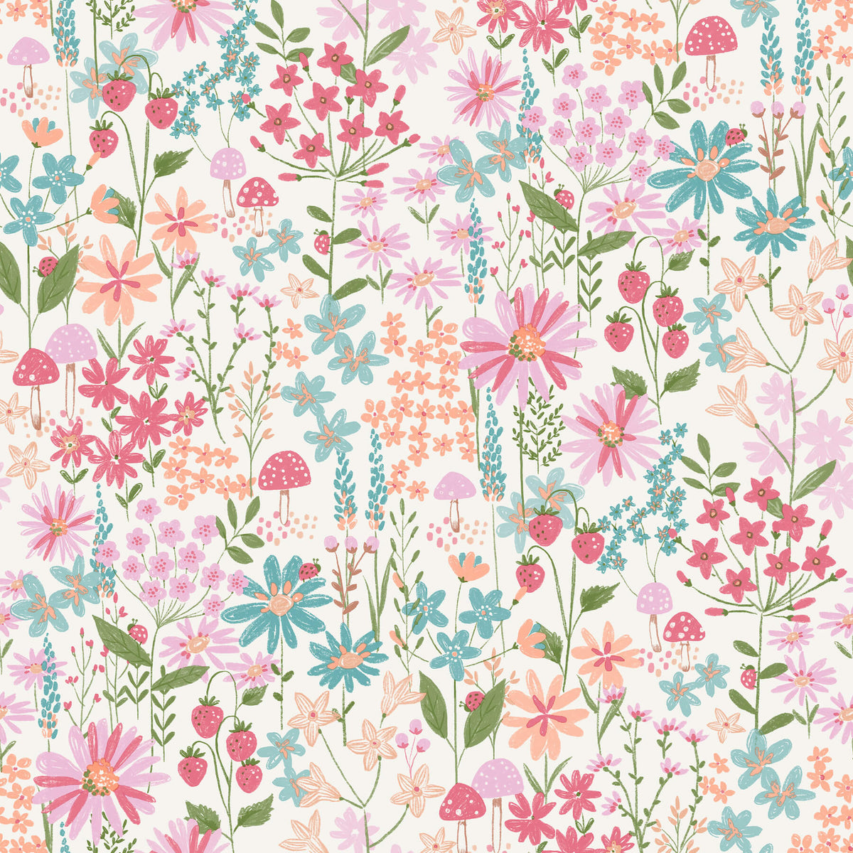 Advantage World of Imagination Flower Garden Wallpaper
