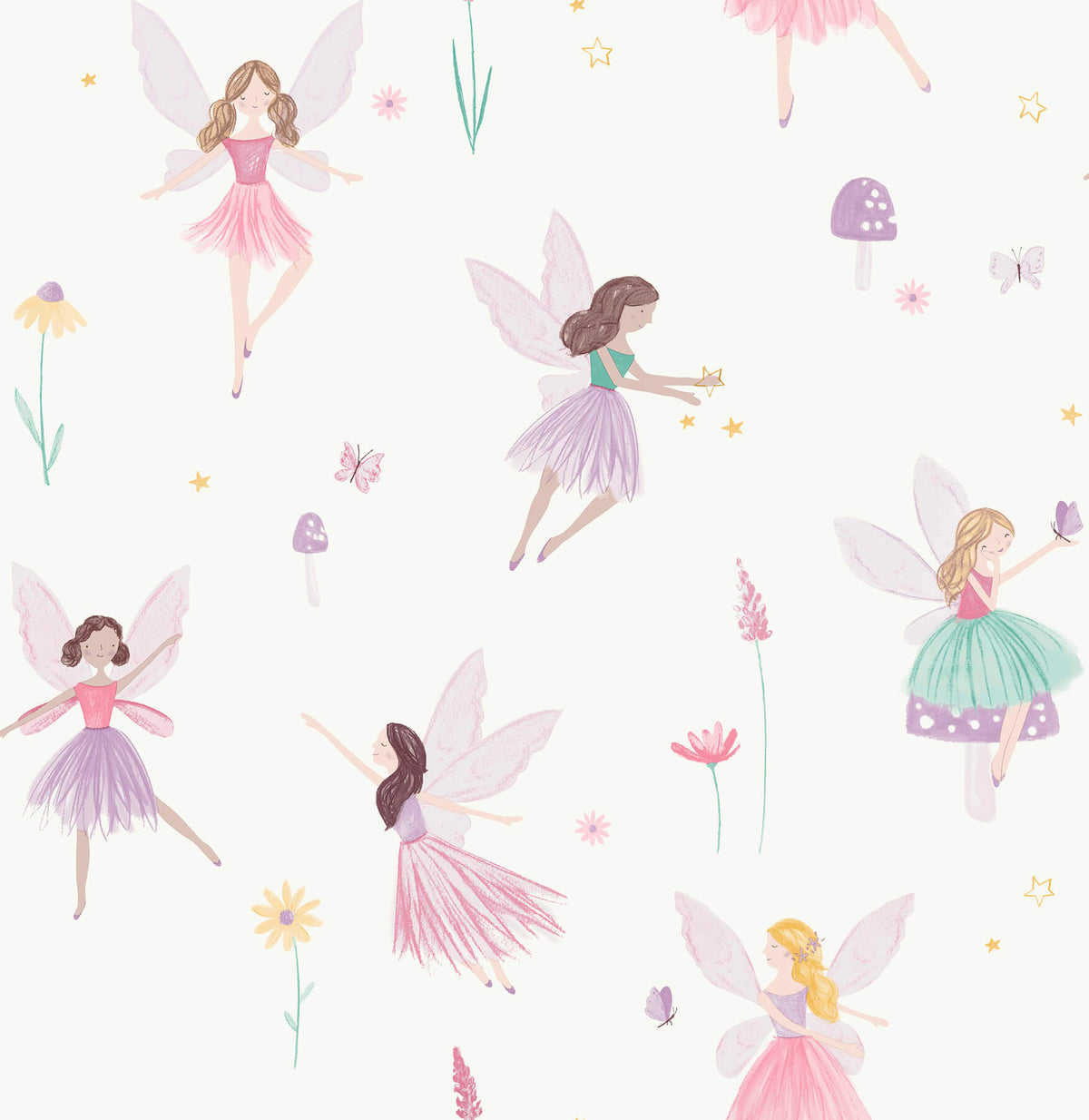 Advantage World of Imagination Fairy Wallpaper Sample - Pink