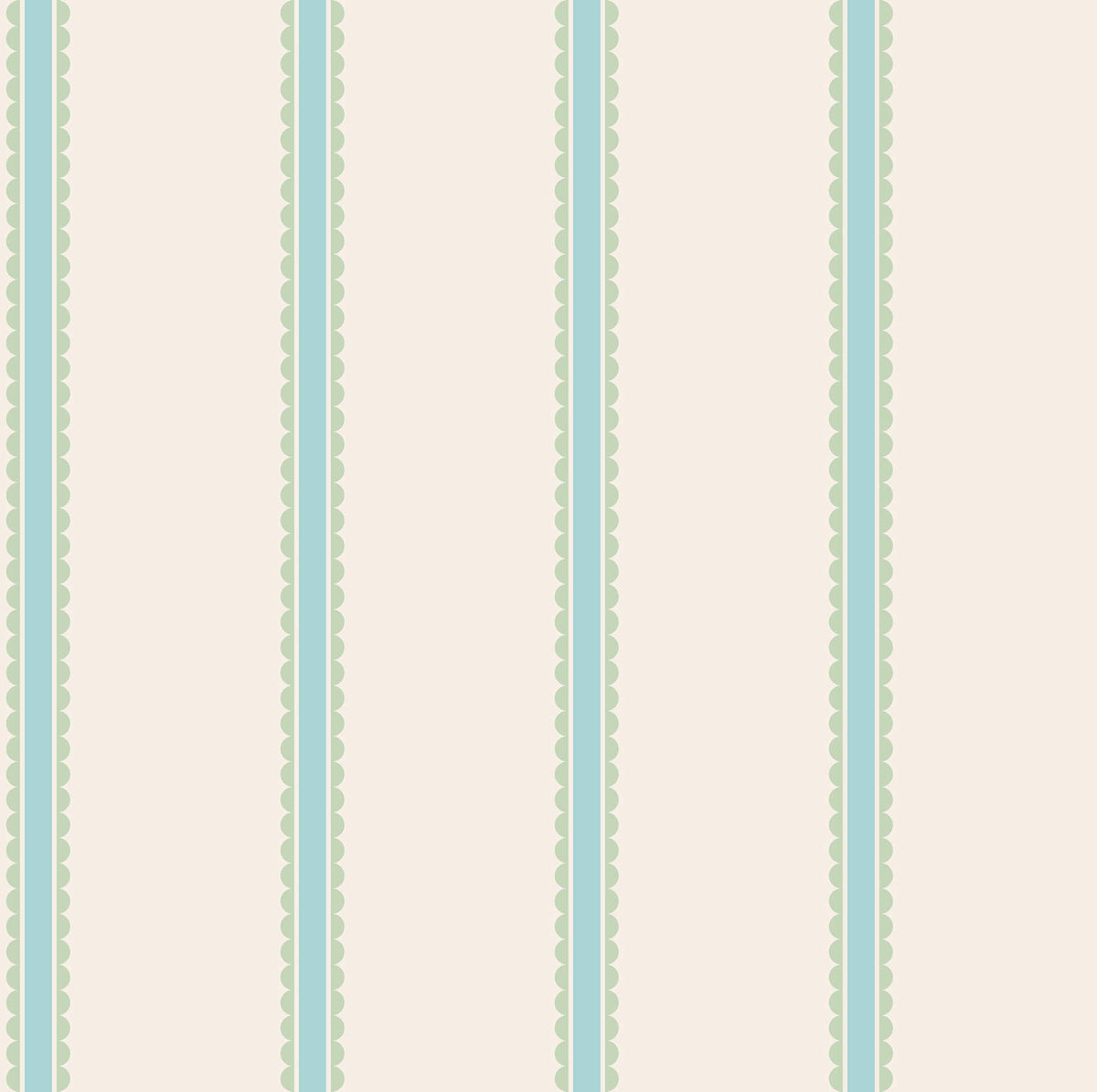Advantage World of Imagination Bobbin Stripe Wallpaper Sample - Aqua