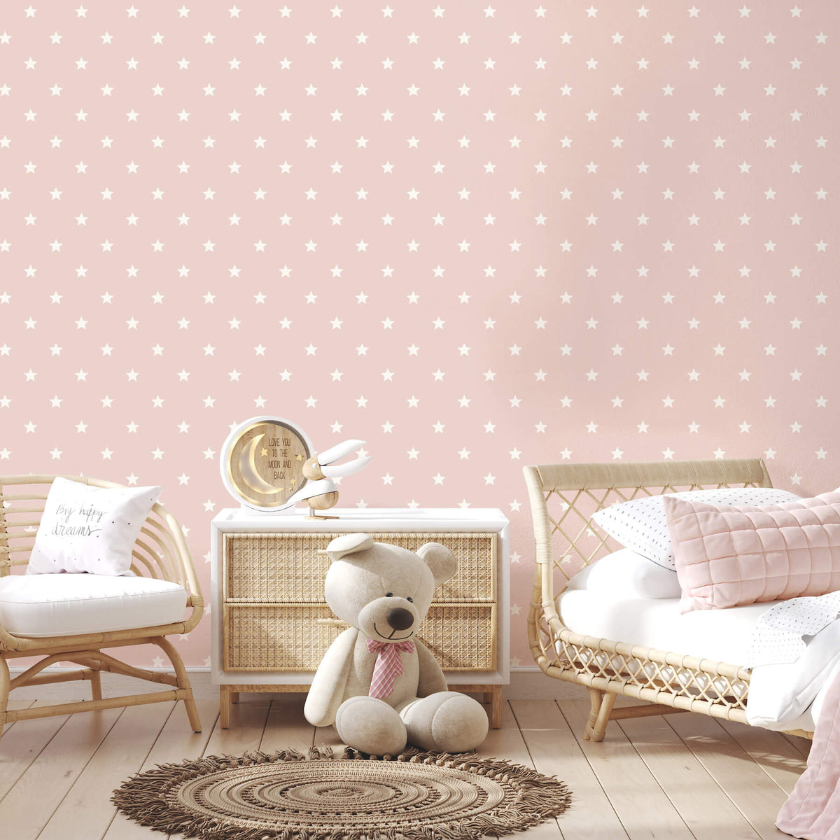 Advantage World of Imagination Starry Wallpaper - Pink