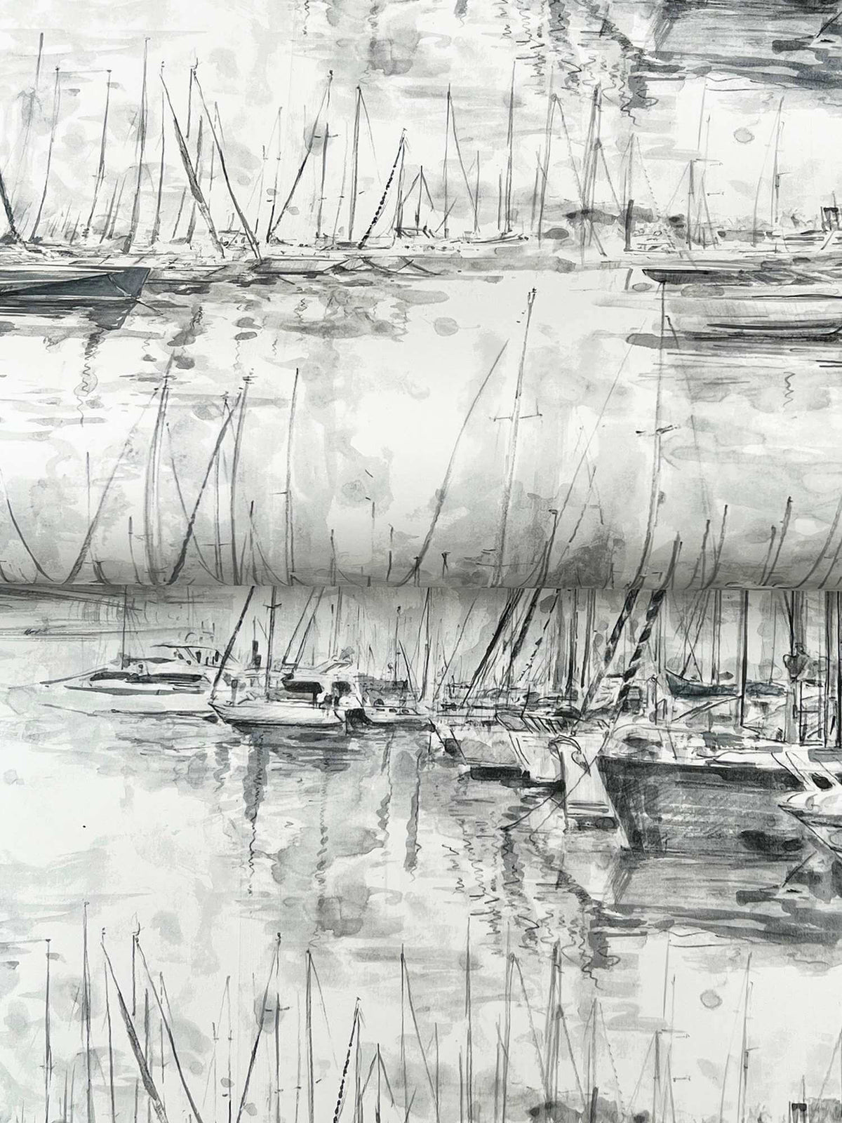 Ronald Redding Private Reserve Yacht Club Wallpaper - Charcoal