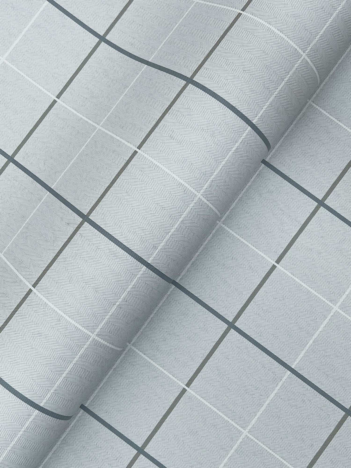 Ronald Redding Private Reserve Tattersall Wallpaper - Blue