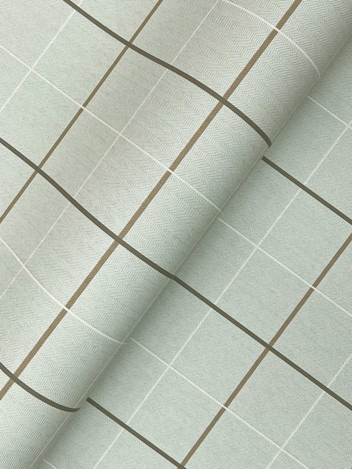 Ronald Redding Private Reserve Tattersall Wallpaper - Sage