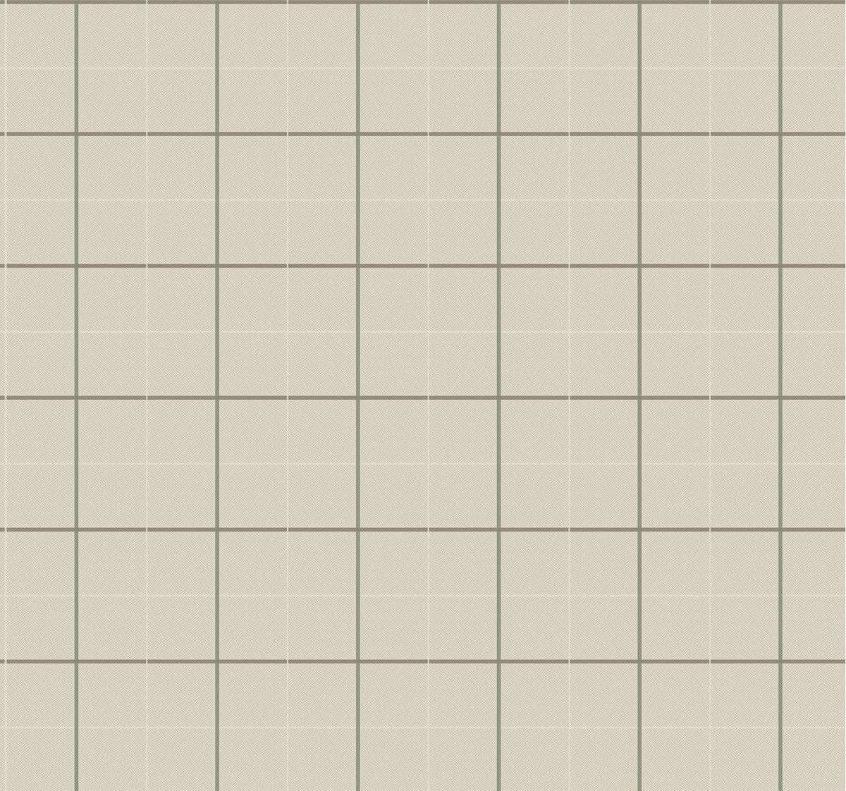 Ronald Redding Private Reserve Tattersall Wallpaper - Light Brown