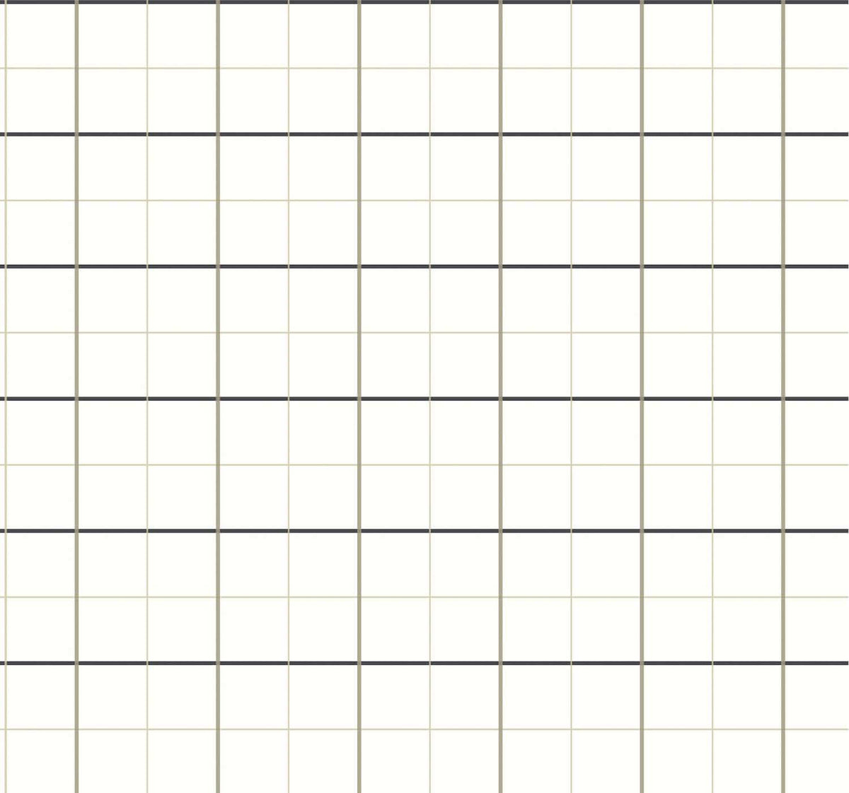 Ronald Redding Private Reserve Tattersall Plaid Wallpaper Sample - White
