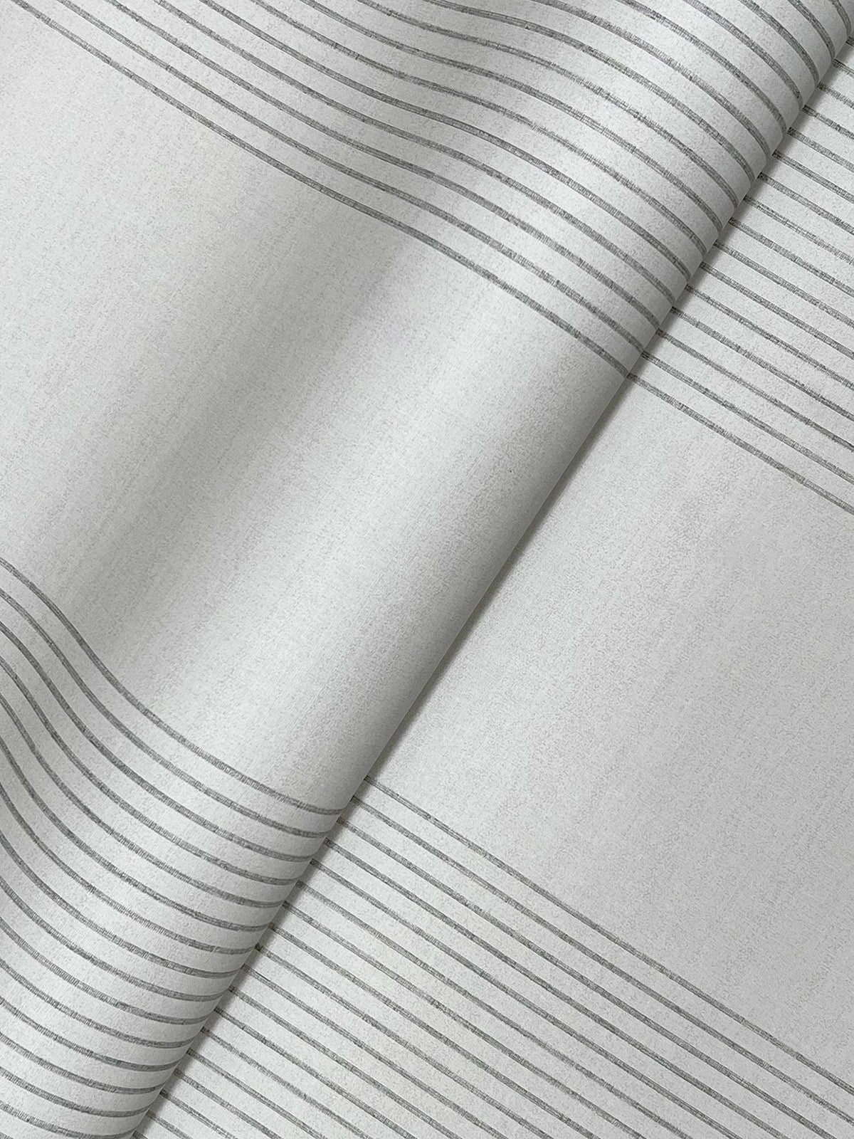 Ronald Redding Private Reserve Archer Stripe Wallpaper Sample - Gray
