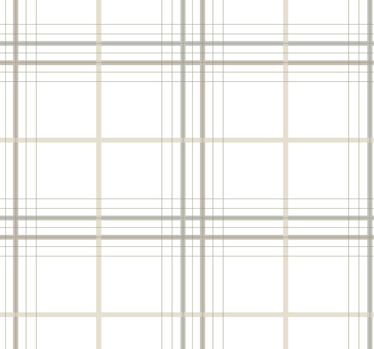 Ronald Redding Private Reserve Lakeside Plaid Wallpaper Sample - White