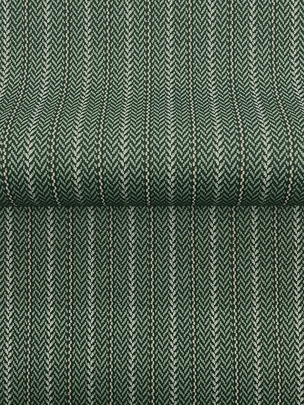 Ronald Redding Private Reserve Elkan Stripe Wallpaper Sample - Green