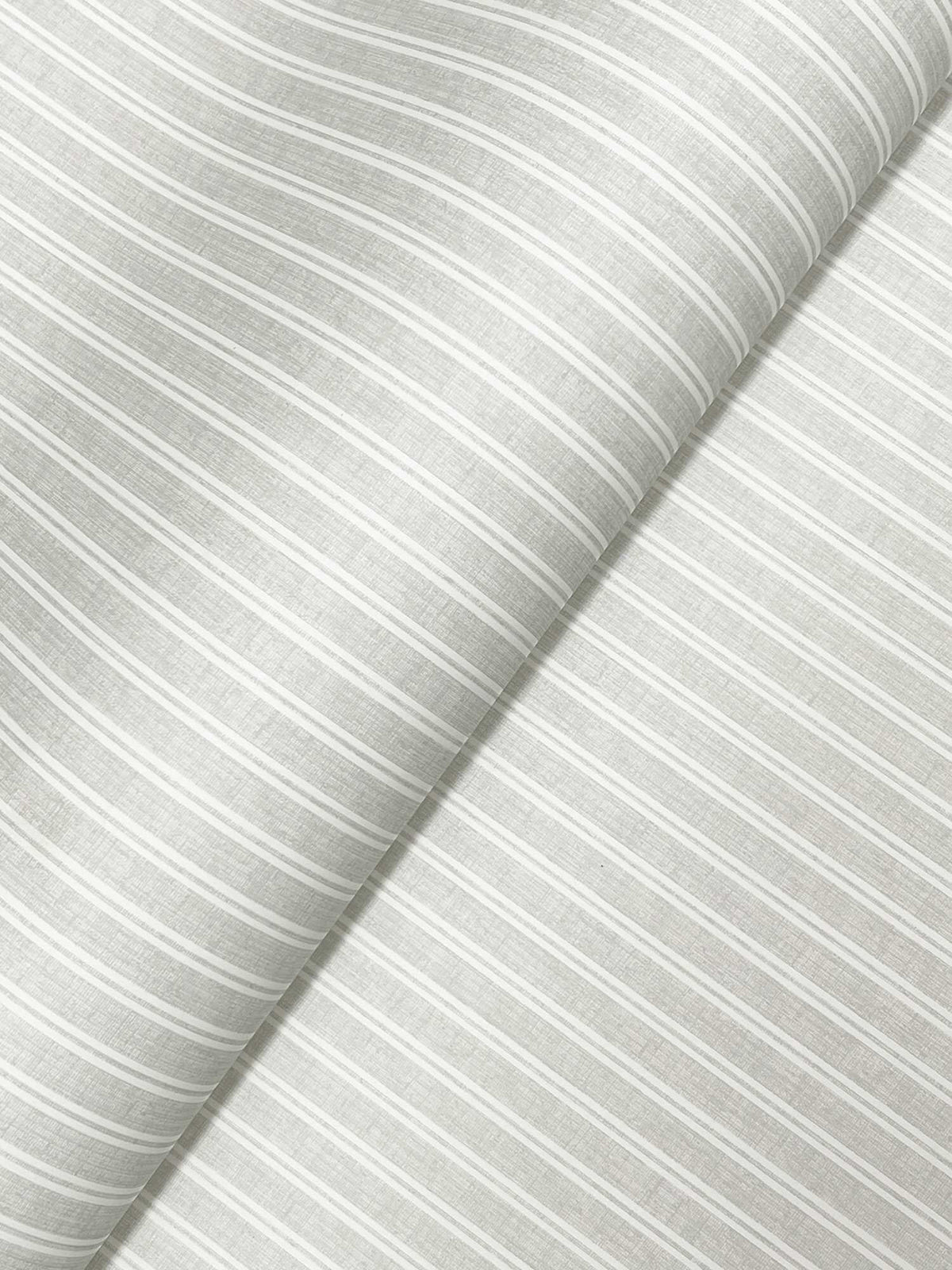 Ronald Redding Private Reserve Ticking Stripe Wallpaper Sample - Gray