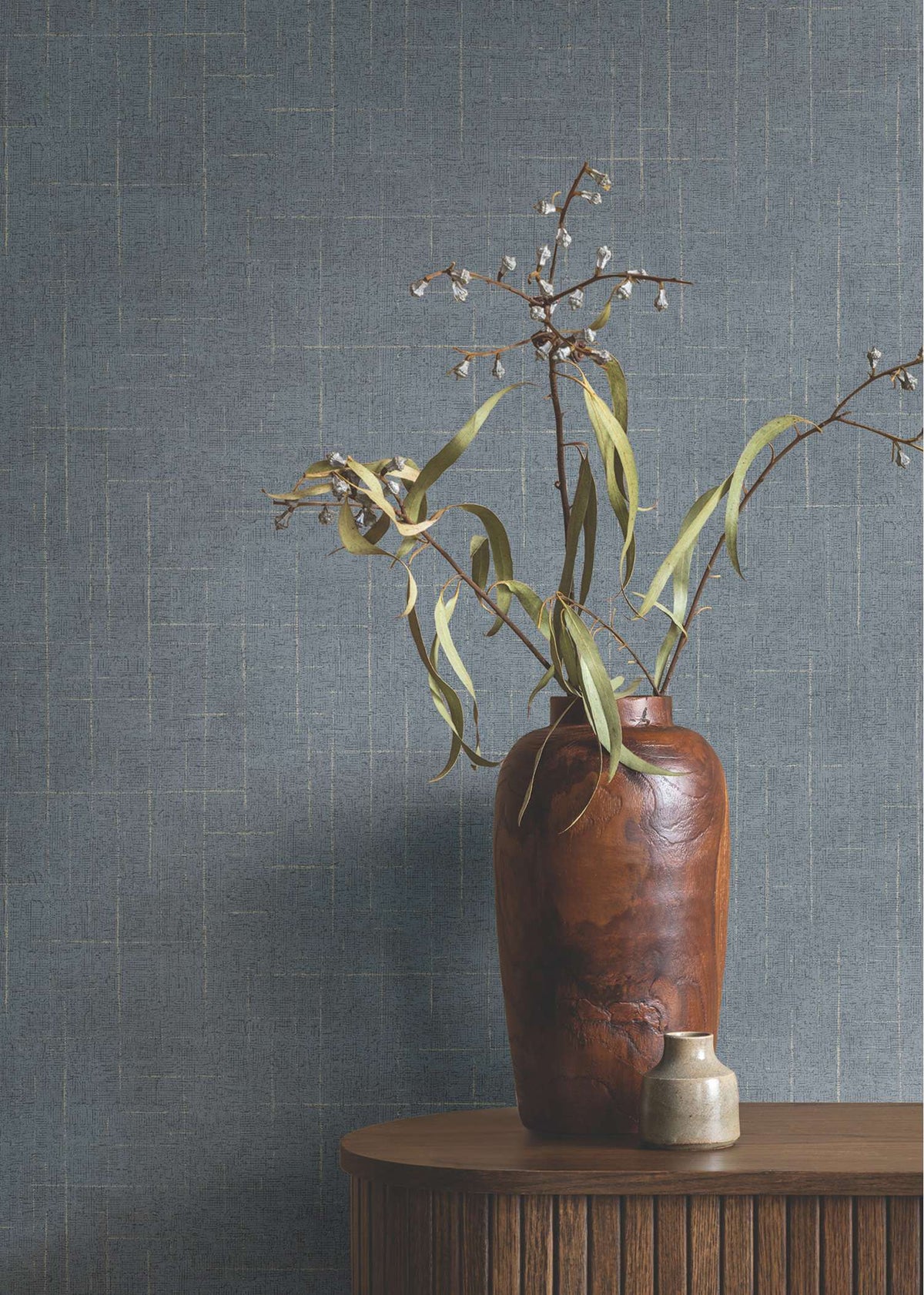 Ronald Redding Private Reserve Saratoga Wallpaper Sample - Blue