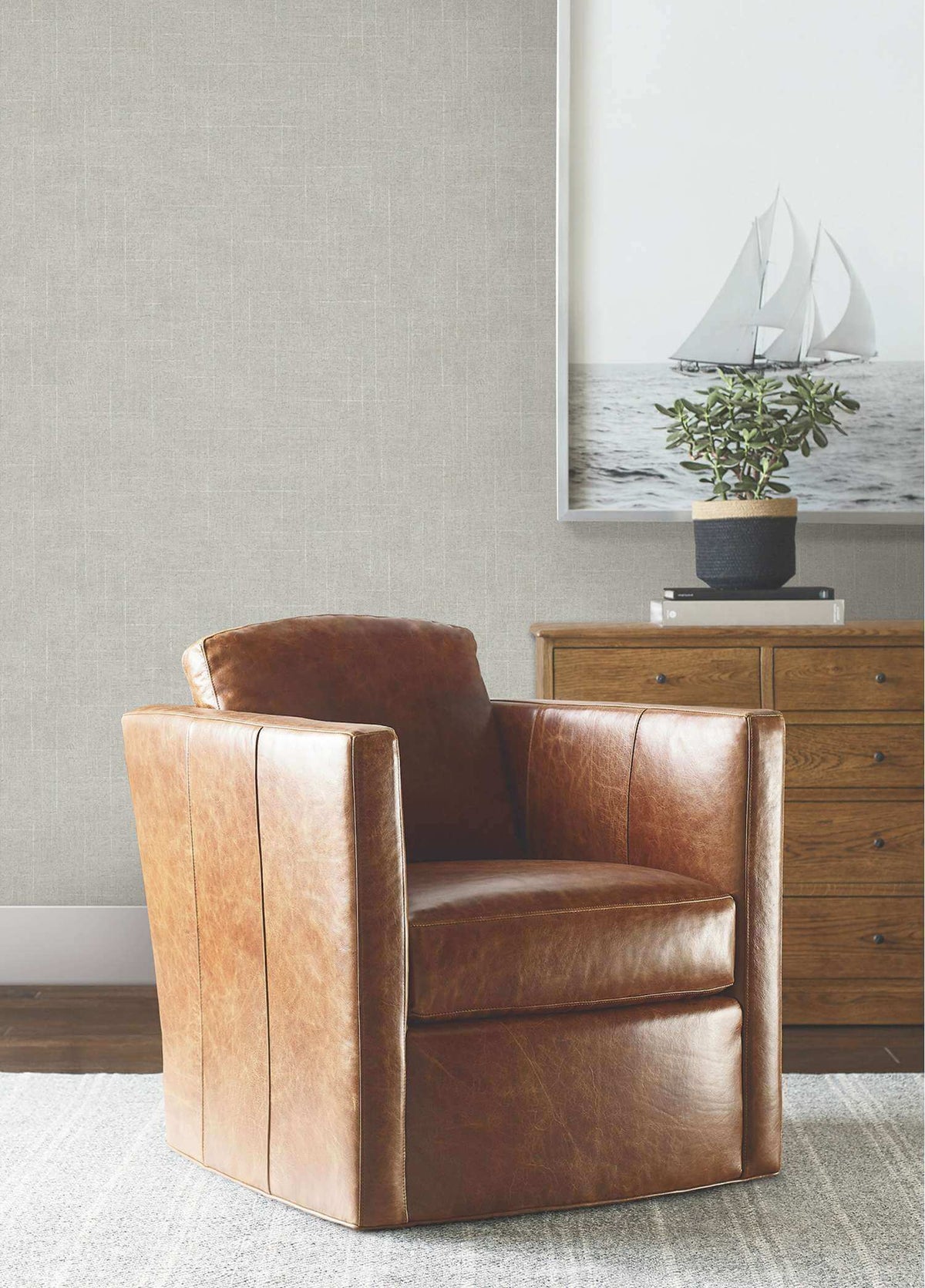 Ronald Redding Private Reserve Saratoga Wallpaper - Grey