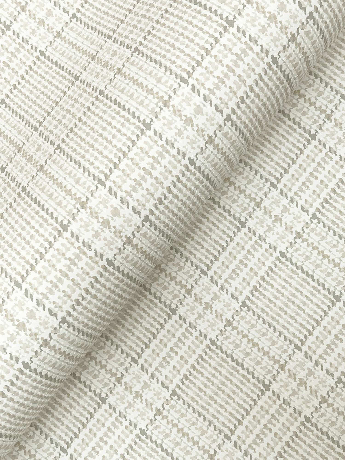 Ronald Redding Private Reserve Harrington Plaid Wallpaper Sample - Neutral