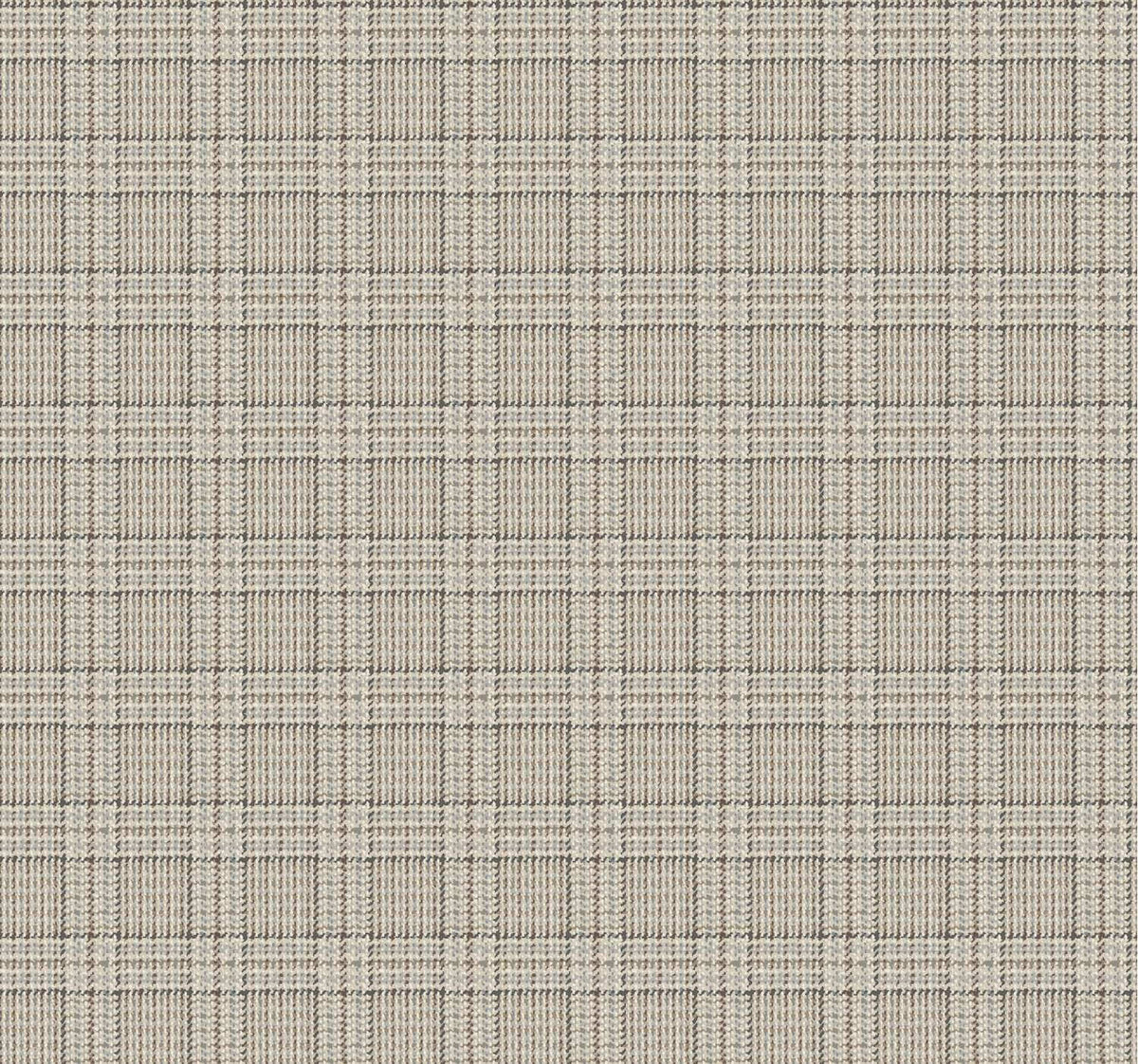 Ronald Redding Private Reserve Harrington Plaid Wallpaper Sample - Light Brown