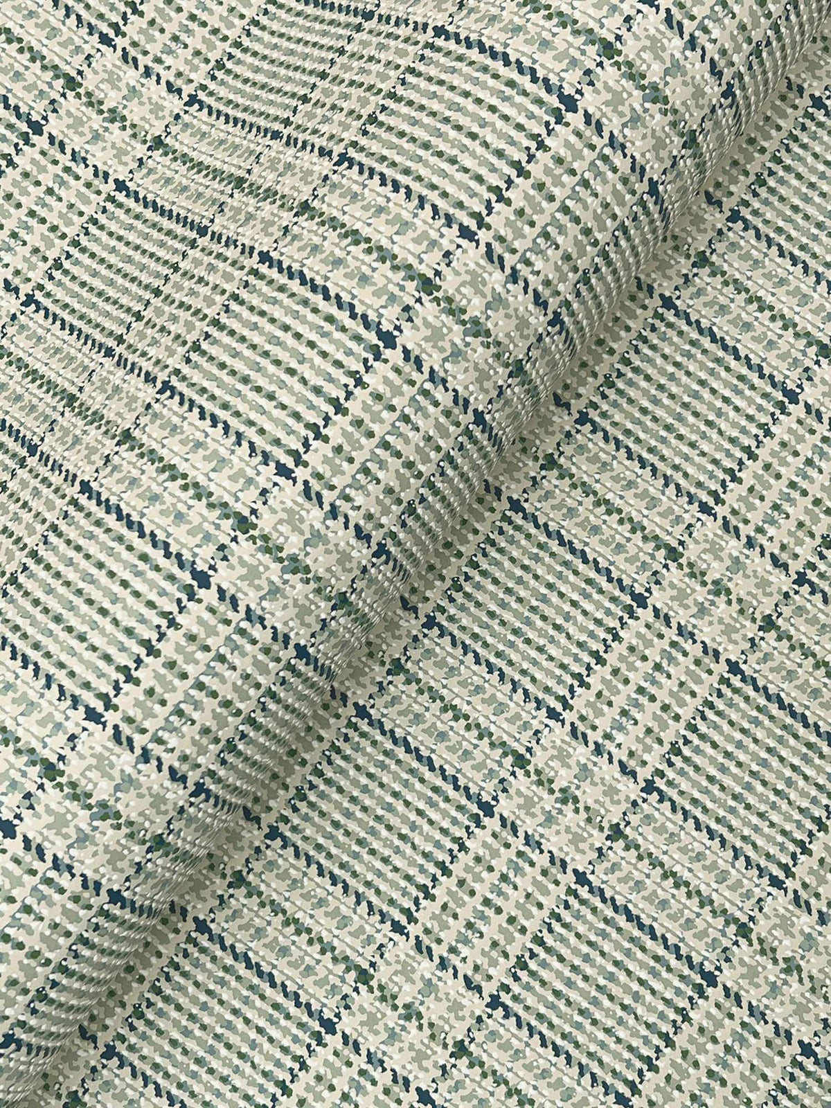 Ronald Redding Private Reserve Harrington Plaid Wallpaper Sample - Green