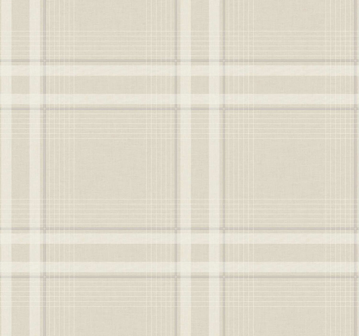 Ronald Redding Private Reserve Country Club Plaid Wallpaper Sample - Beige