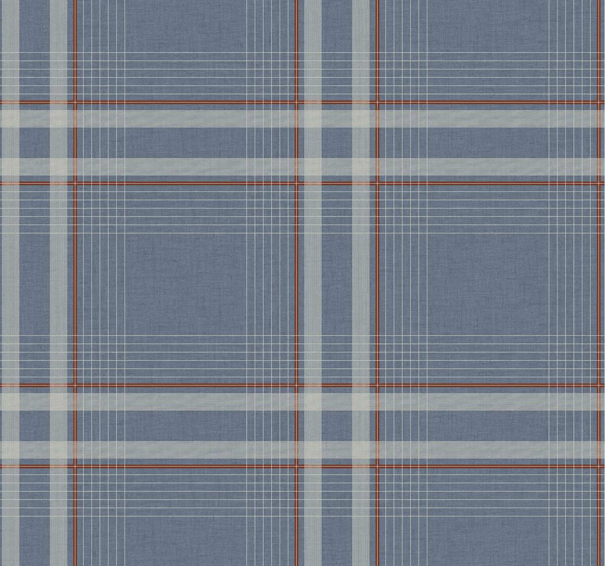 Ronald Redding Private Reserve Country Club Plaid Wallpaper Sample - Denim