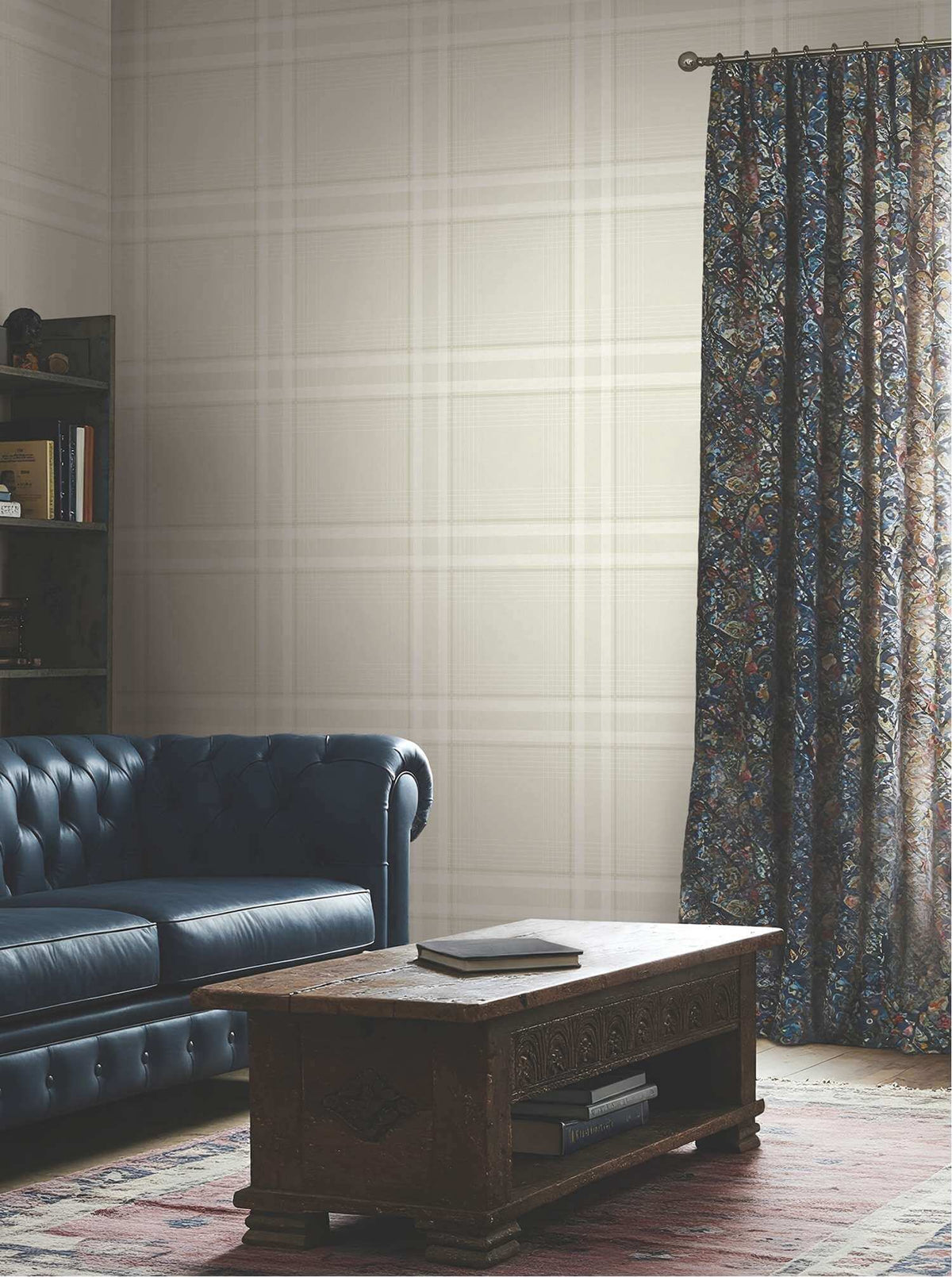 Ronald Redding Private Reserve Country Club Plaid Wallpaper Sample - Dove