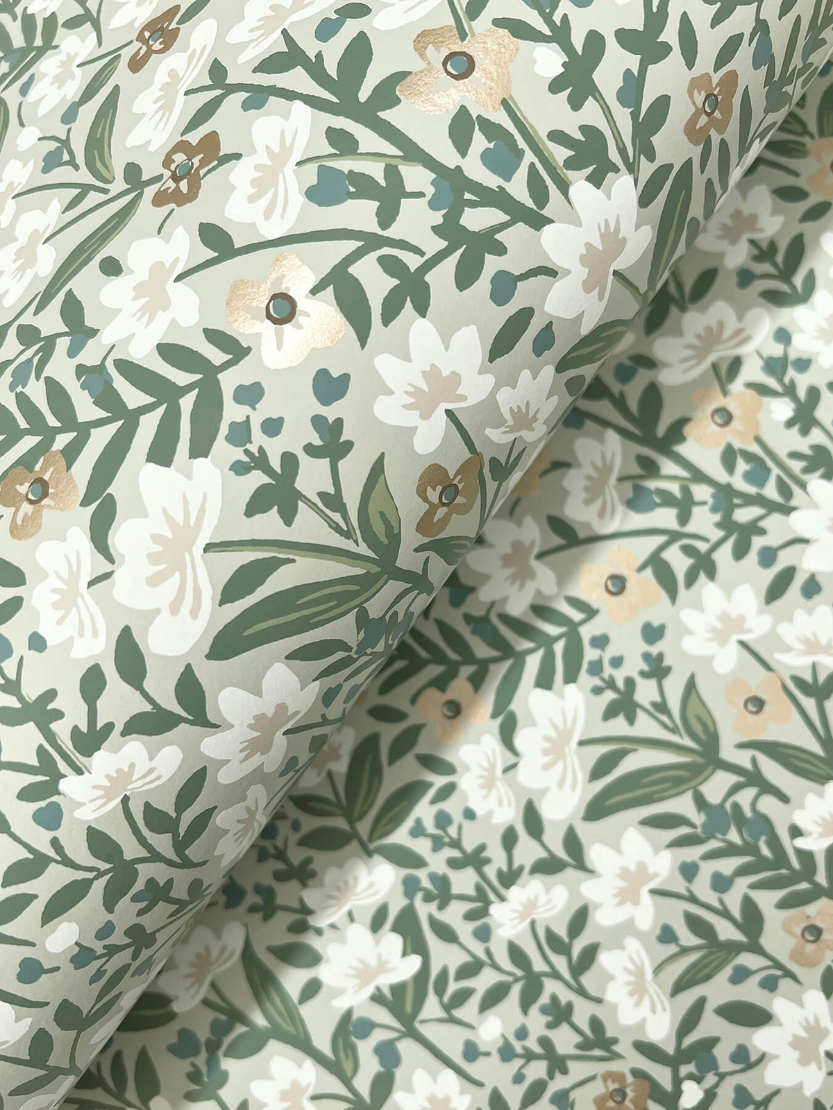 Rifle Paper Co. Sylvie Wallpaper Sample - Sage