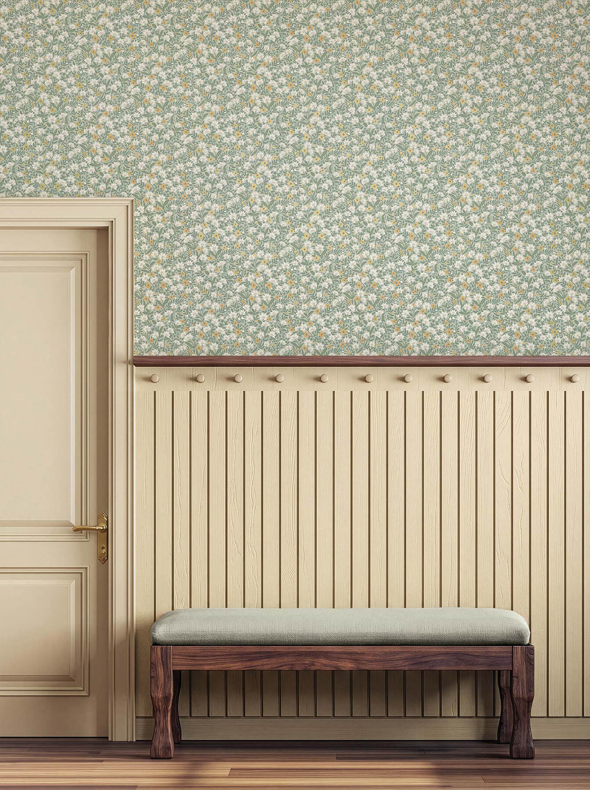 Rifle Paper Co. Sylvie Wallpaper Sample - Sage