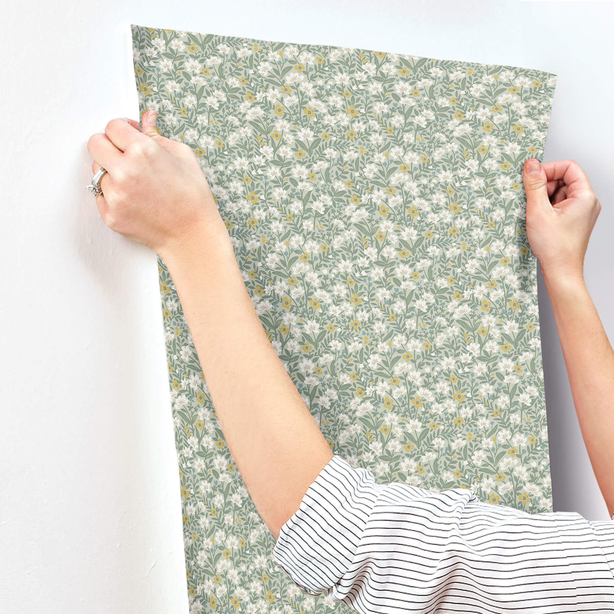 Rifle Paper Co. Sylvie Wallpaper Sample - Sage