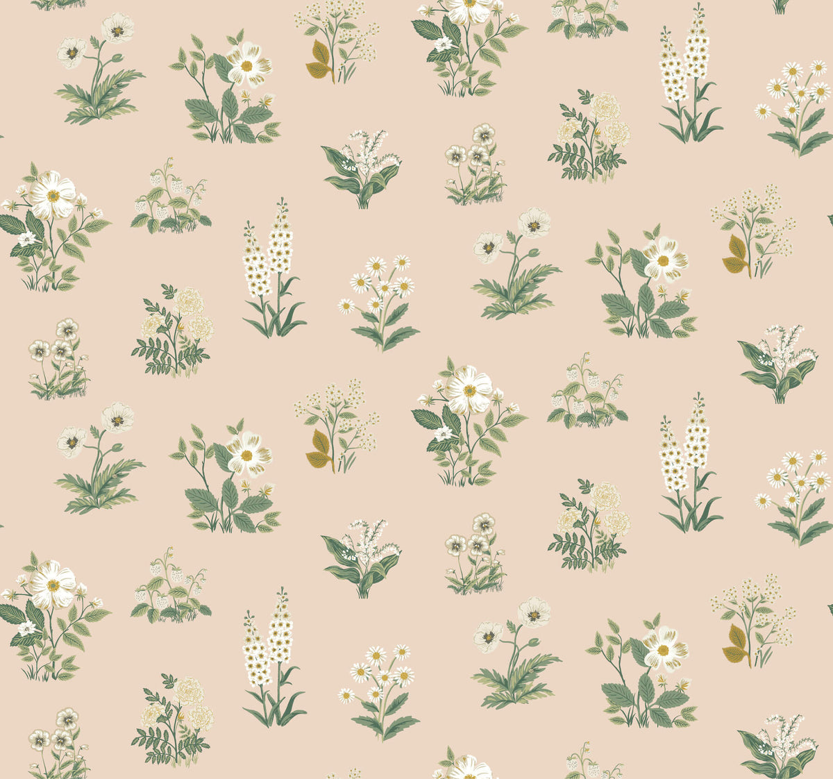Rifle Paper Co. Botanical Wallpaper Sample - Blush