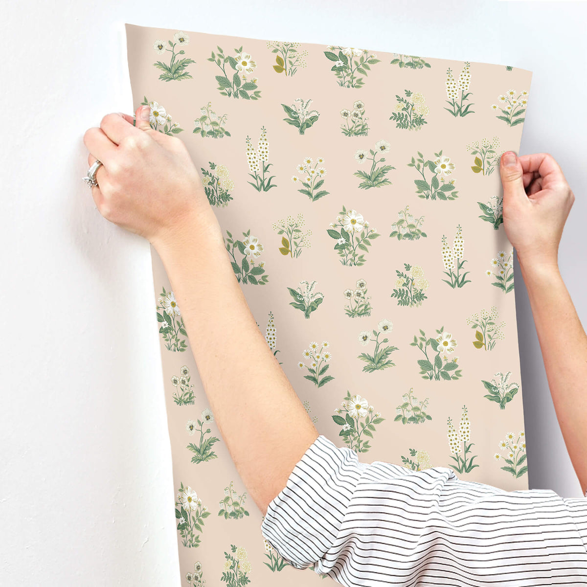 Rifle Paper Co. Botanical Wallpaper Sample - Blush