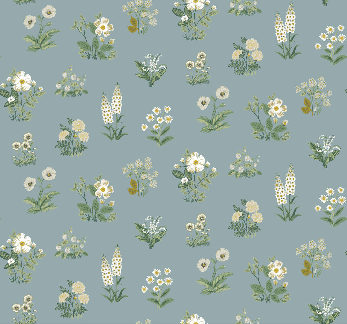 Rifle Paper Co. Botanical Wallpaper Sample - Slate