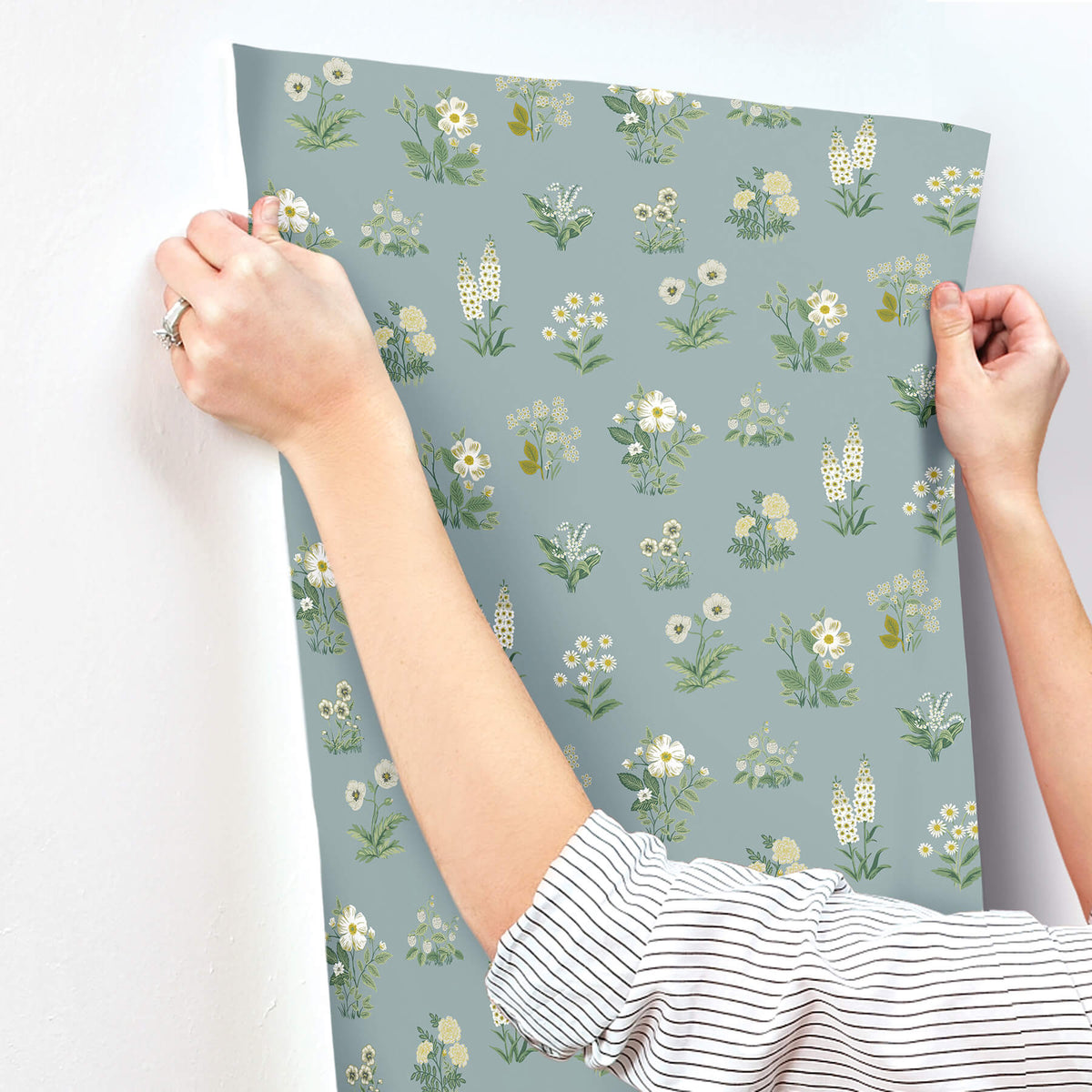 Rifle Paper Co. Botanical Wallpaper Sample - Slate