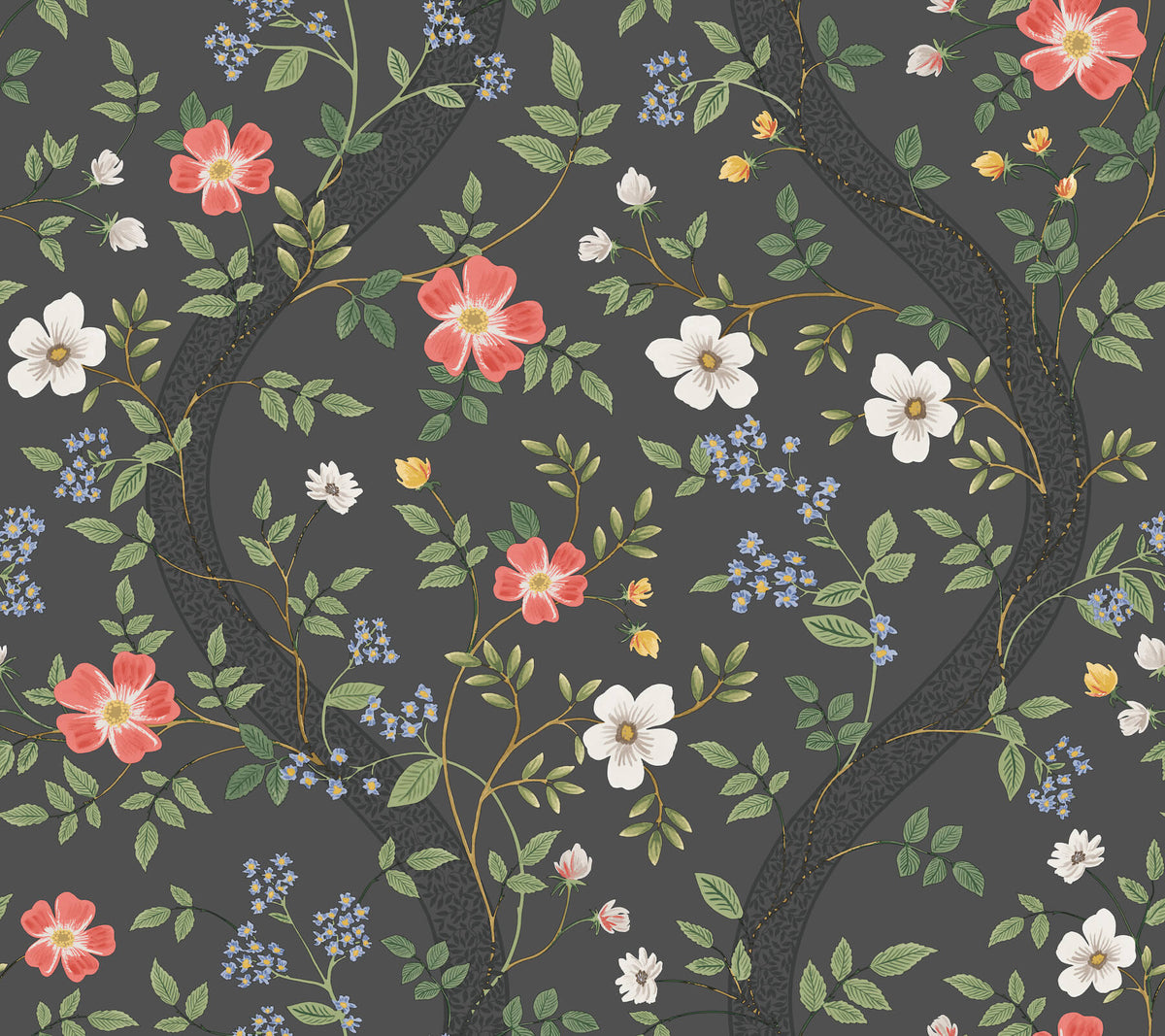 Rifle Paper Co. Waverly Wallpaper - Charcoal