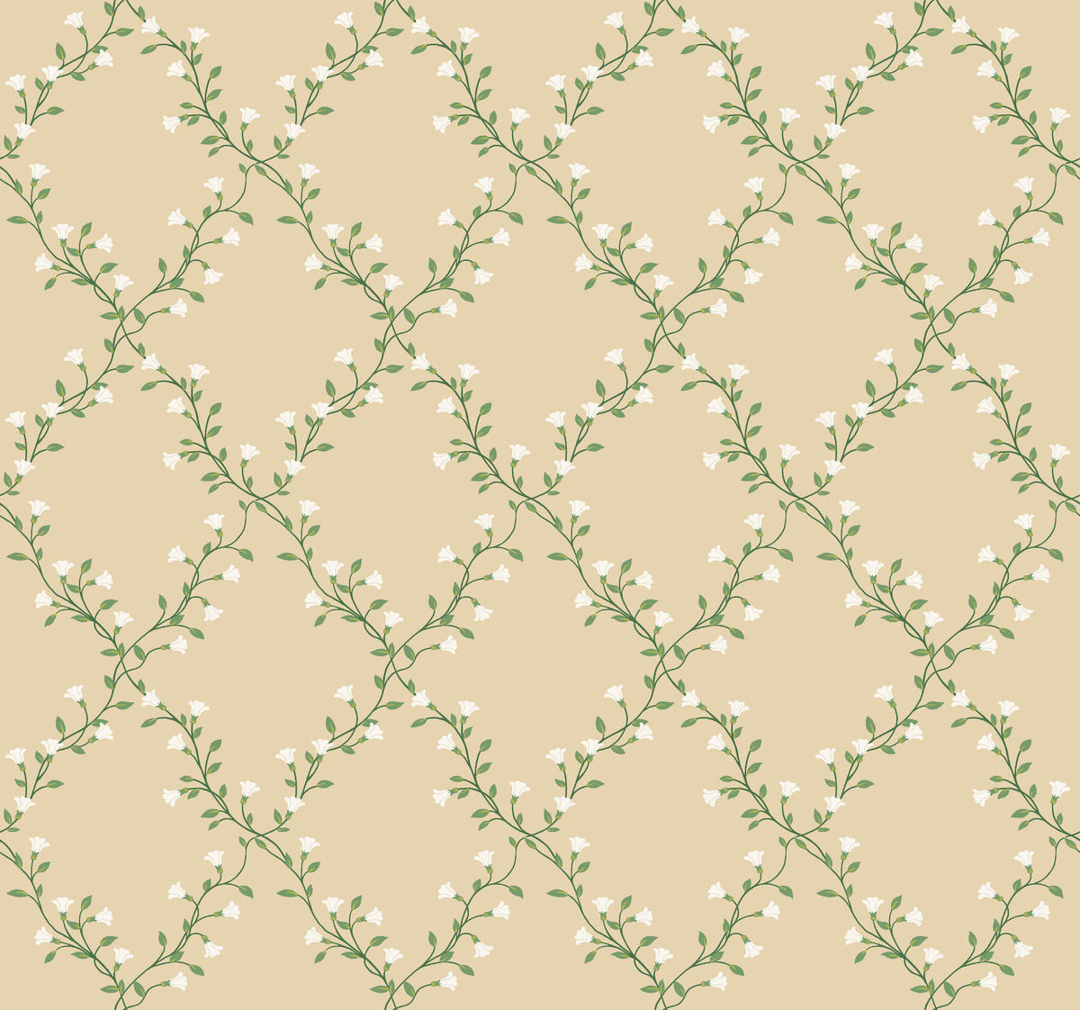 Rifle Paper Co. Bellflower Wallpaper - Linen