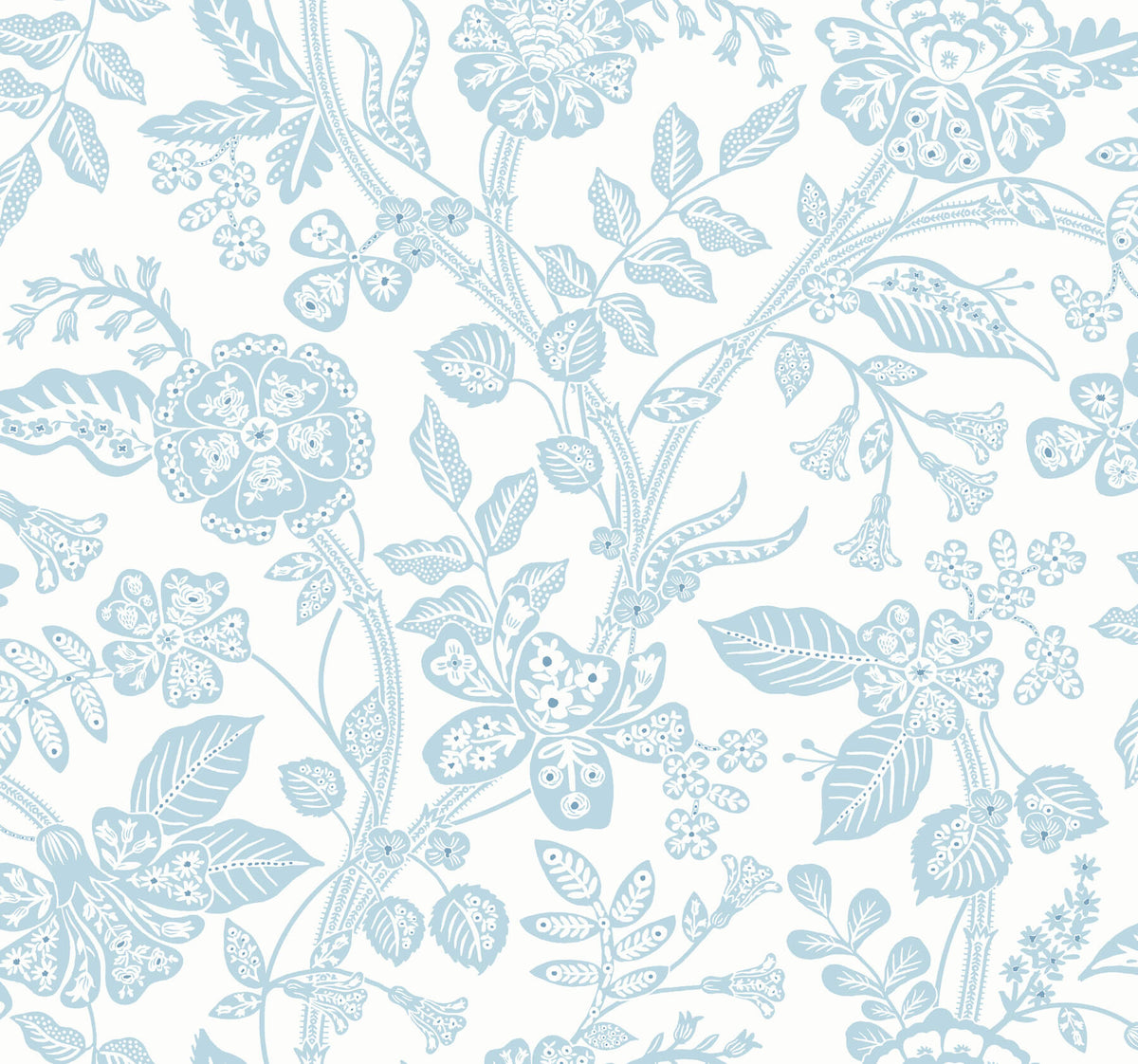 Rifle Paper Co. Gracie Garden Wallpaper - Blue & White