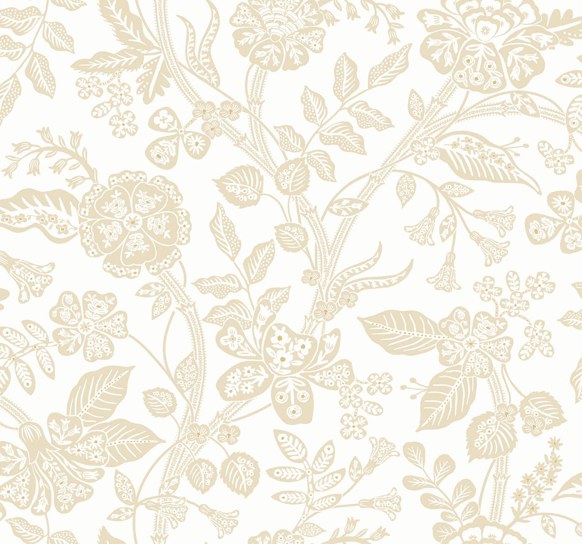 Rifle Paper Co. Gracie Garden Wallpaper - Beige & White
