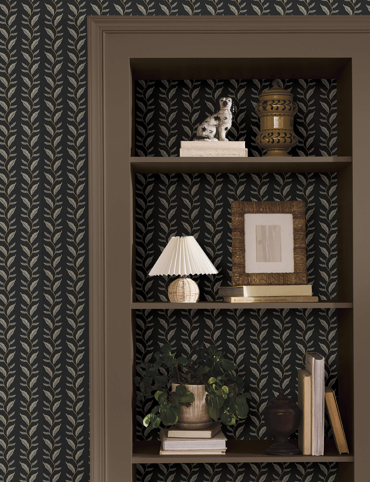 Rifle Paper Co. Seagrass Wallpaper Sample - Black