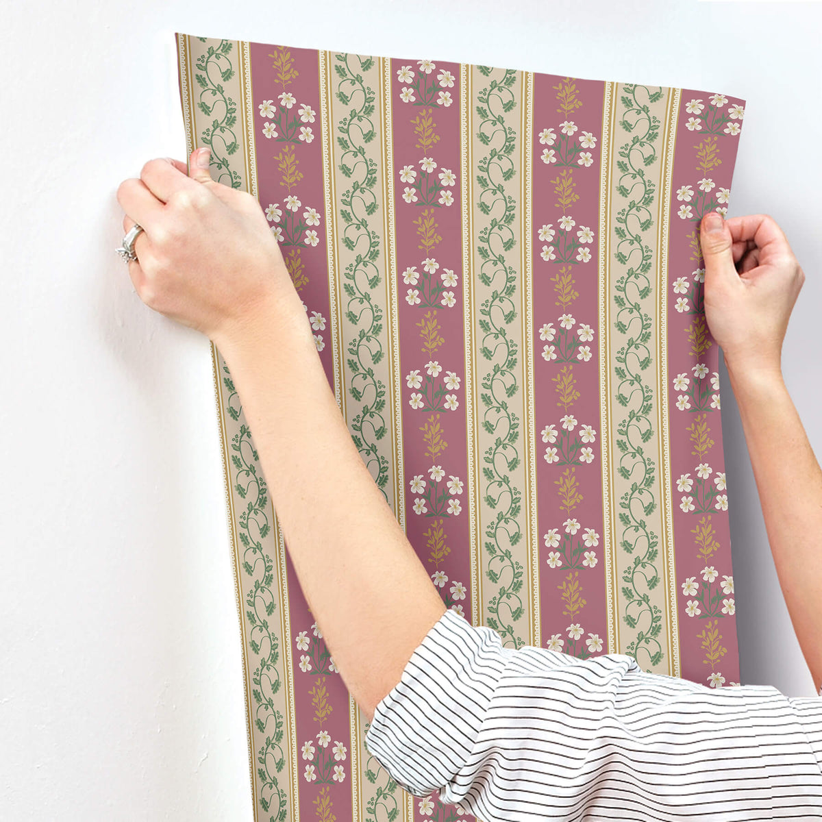 Rifle Paper Co. Portico Wallpaper - Burgundy