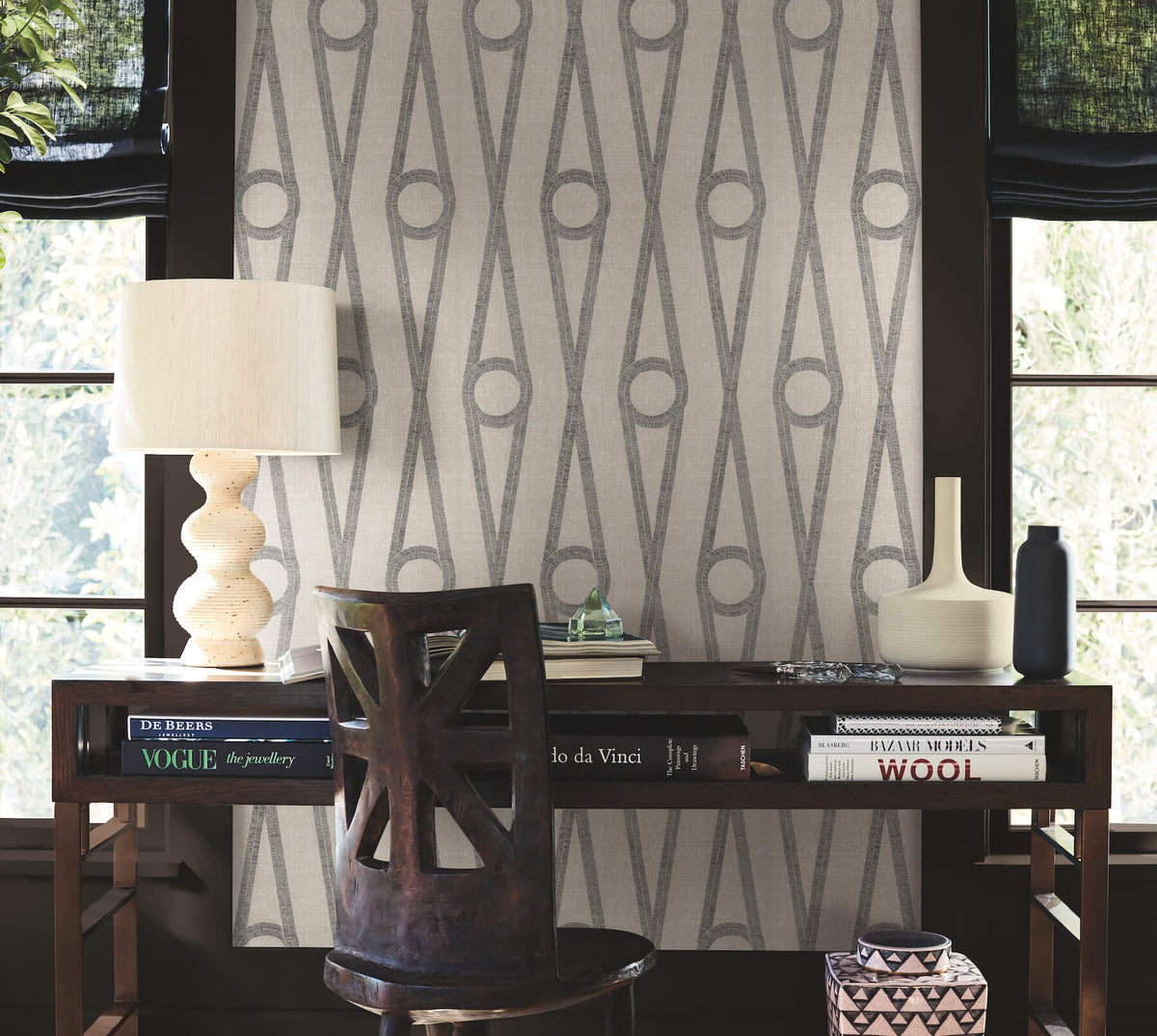 Antonina Vella Artifacts Henlein Wallpaper Sample - Putty