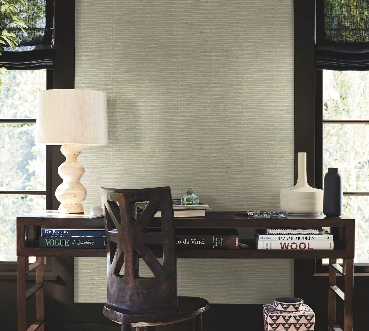 Antonina Vella Artifacts Iringa Wallpaper Sample - Linen