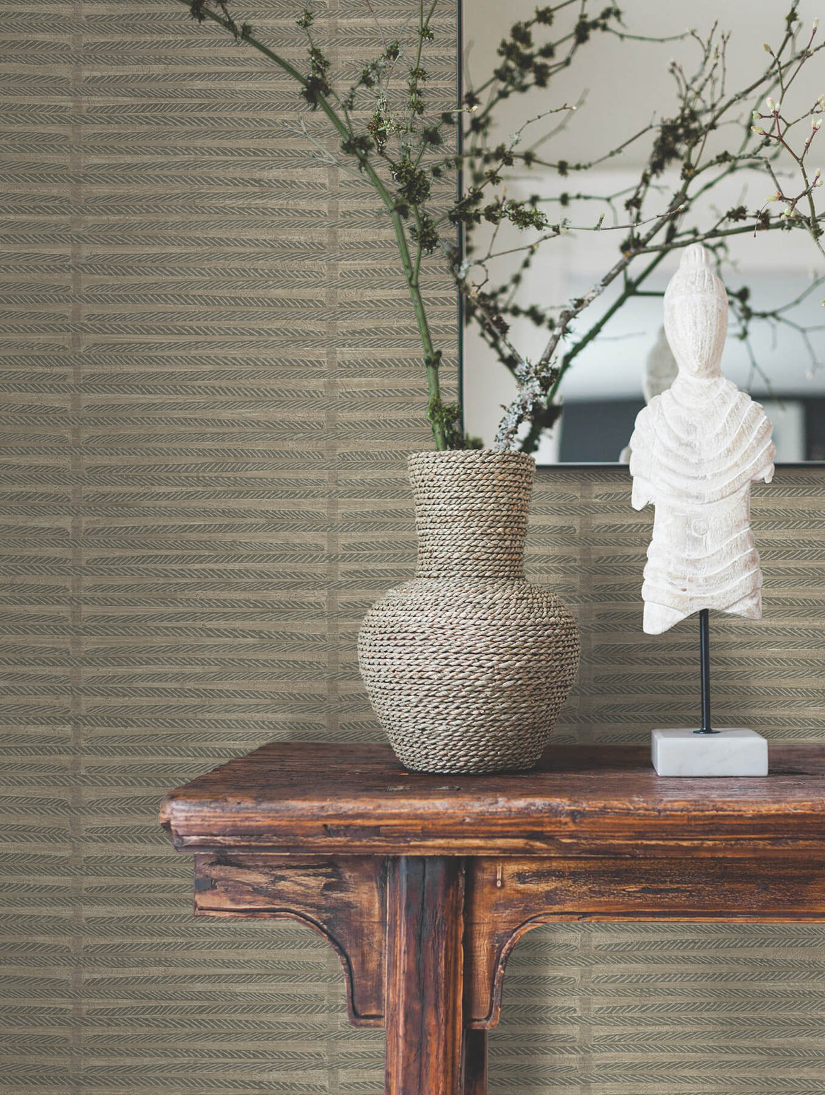 Antonina Vella Artifacts Iringa Wallpaper Sample - Mocha