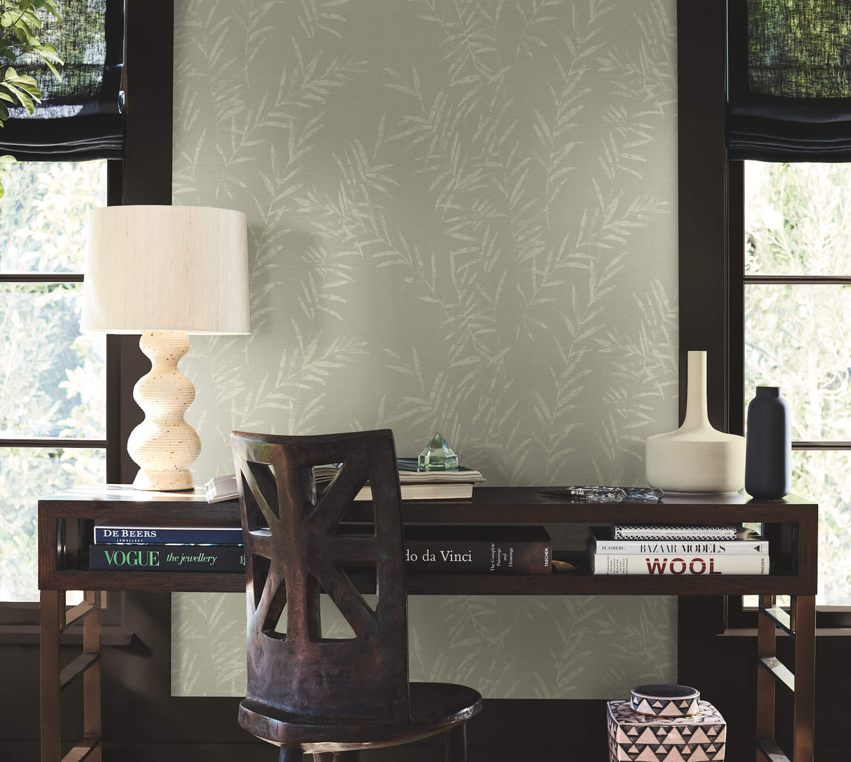 Antonina Vella Artifacts Allerton Bamboo Wallpaper Sample - Taupe